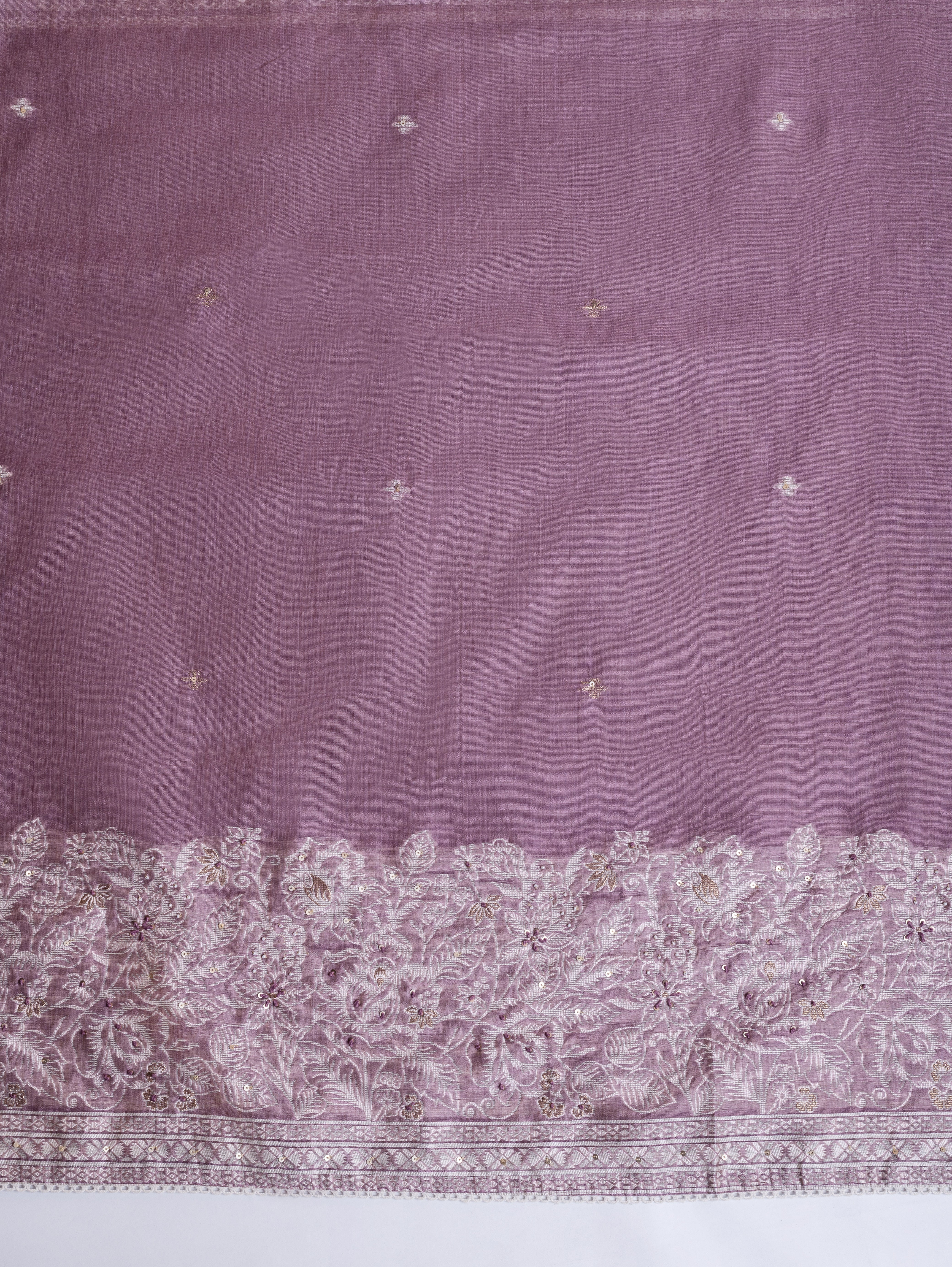 Linen Mauve Linen Cotton Blend Suit Set