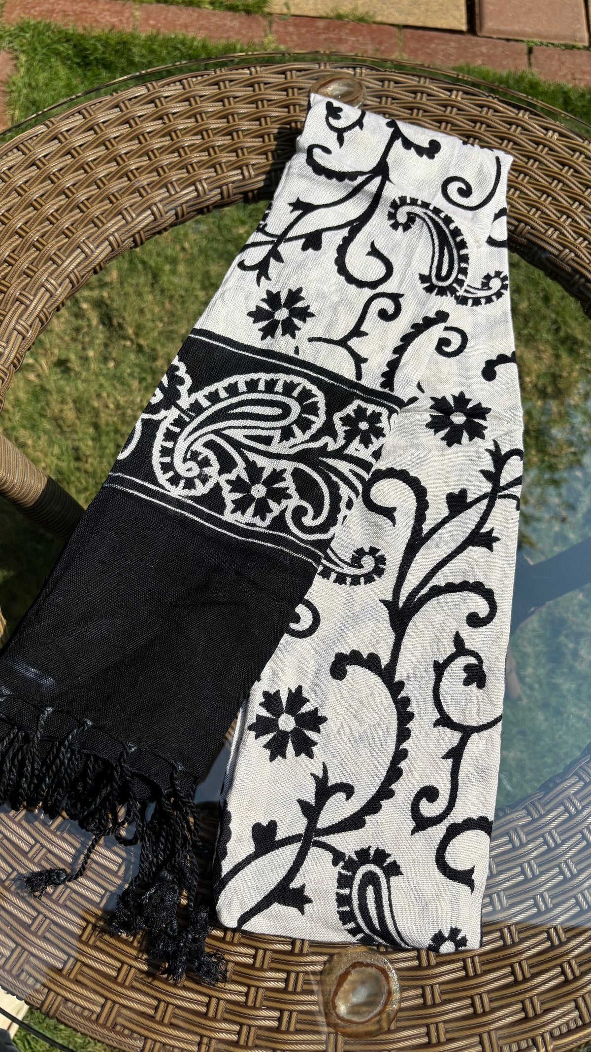 Off-White Printed Cotton Dupatta Sterling House
