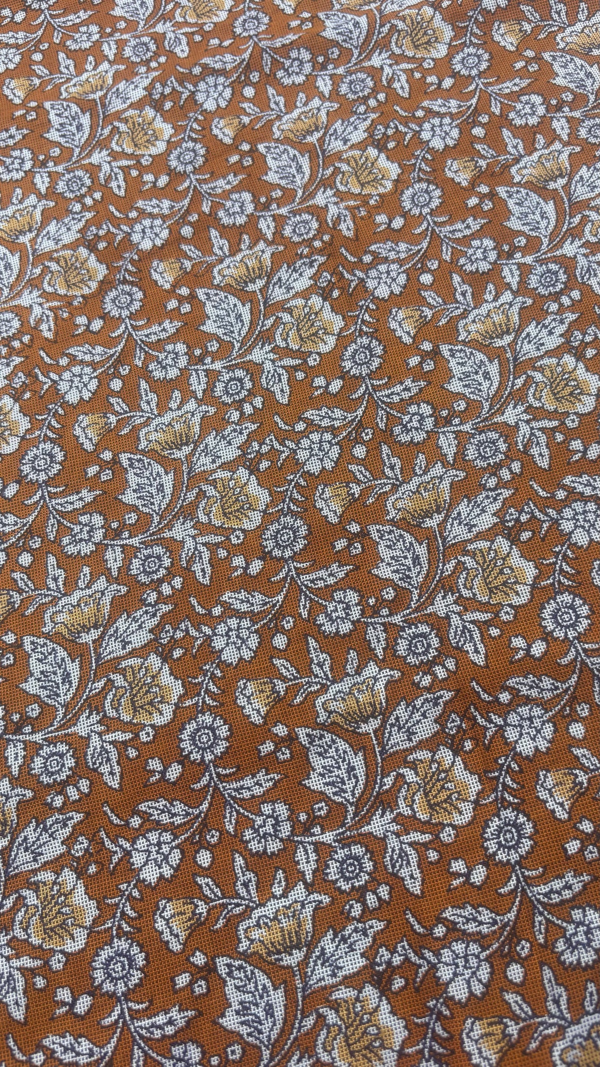 Mustard Floral Spun Fabric Sterling House