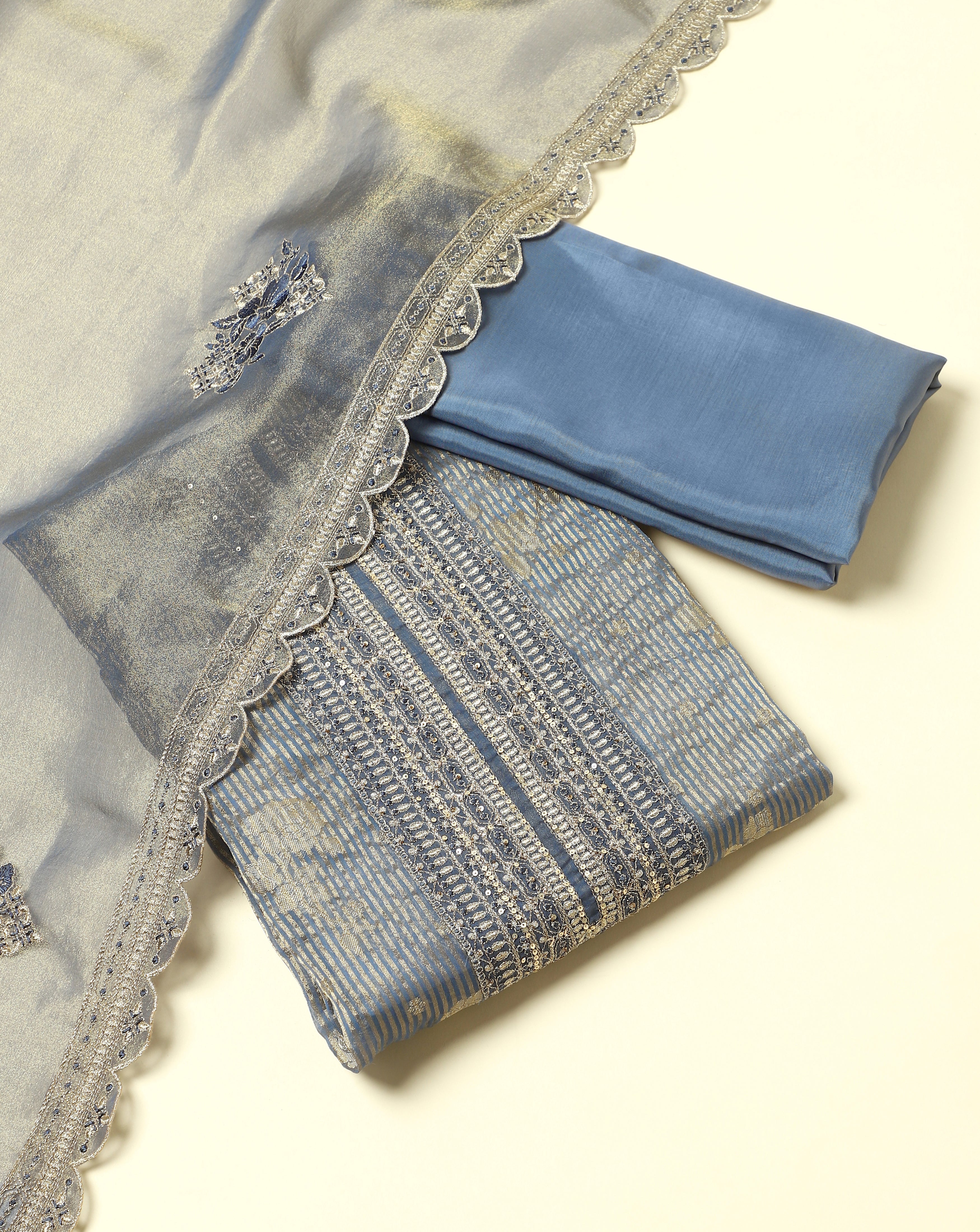 Luxe Shimmer Banarasi Suit Set