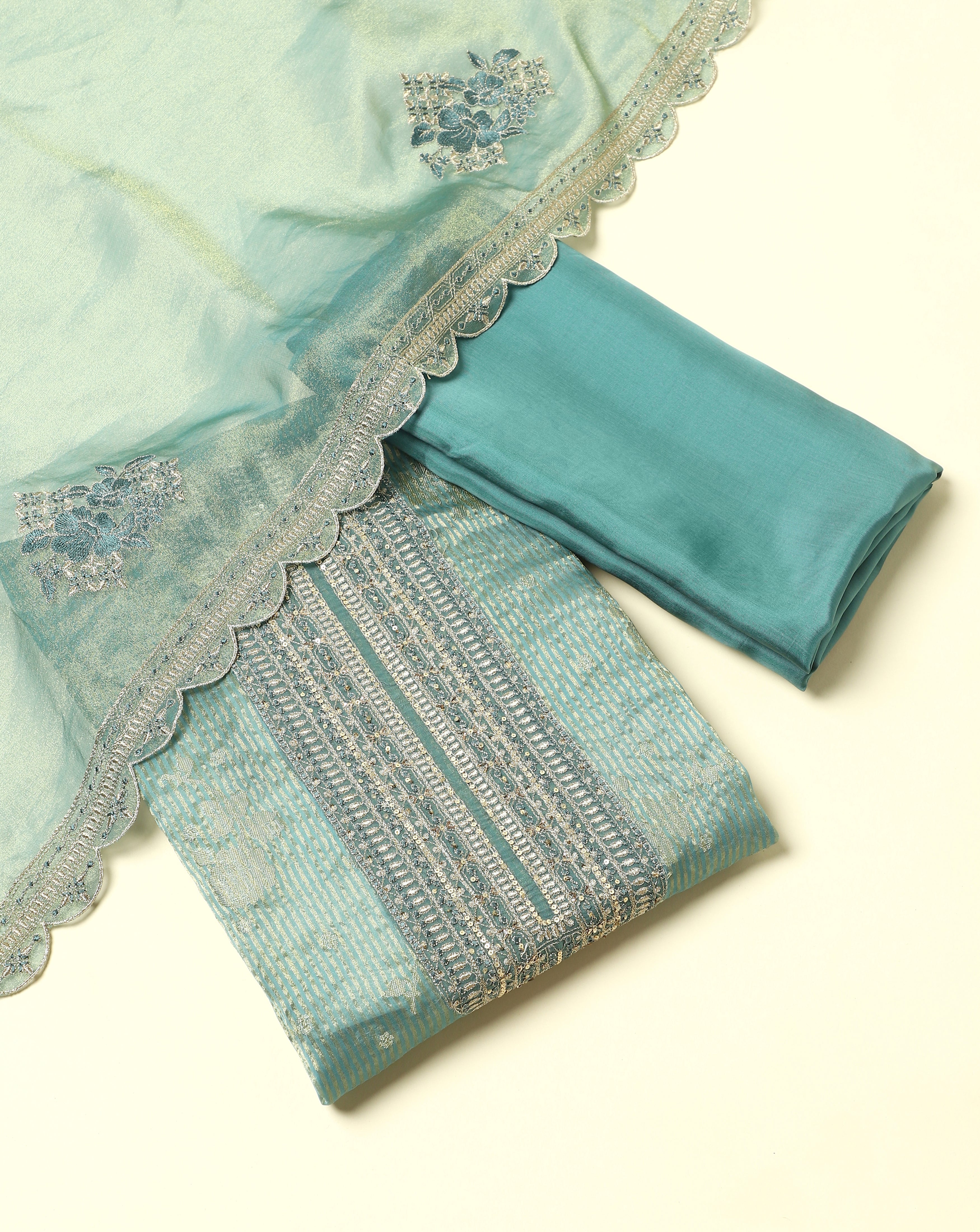 Luxe Shimmer Banarasi Suit Set