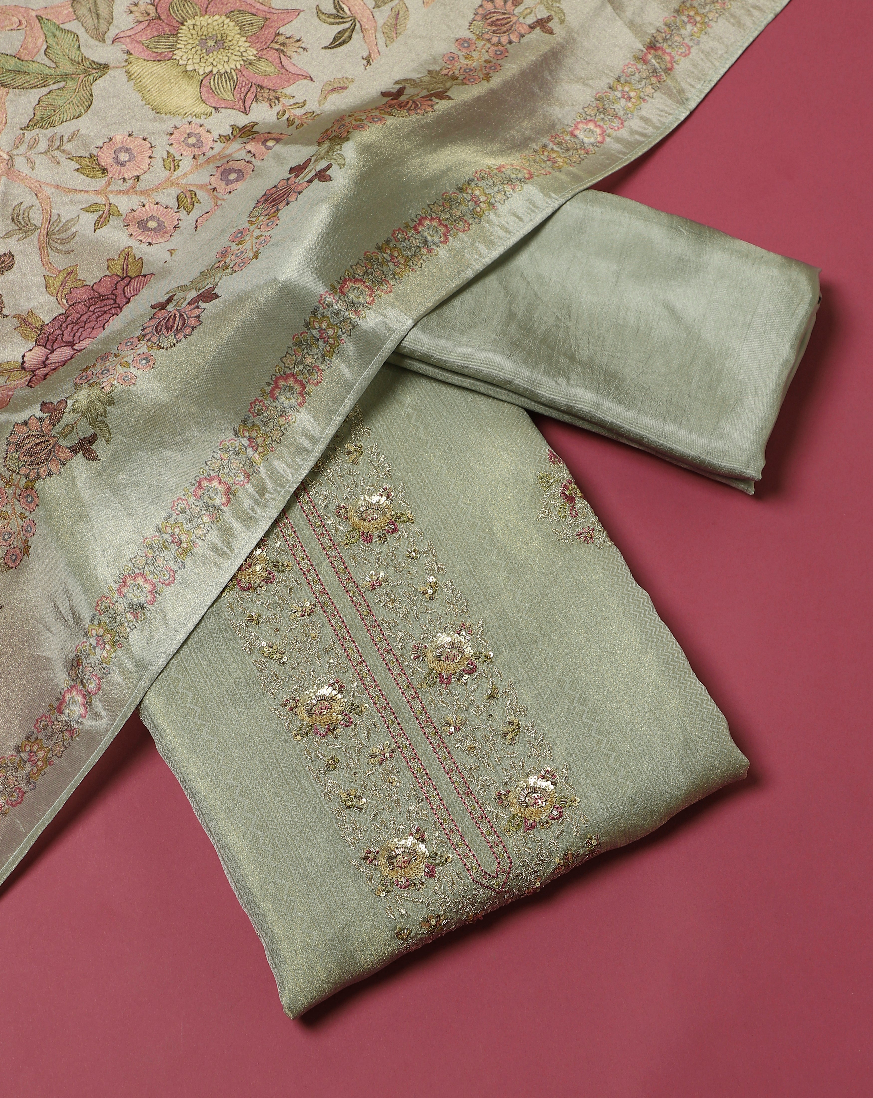 Luxe Shimmer Woven Silk Suit Set