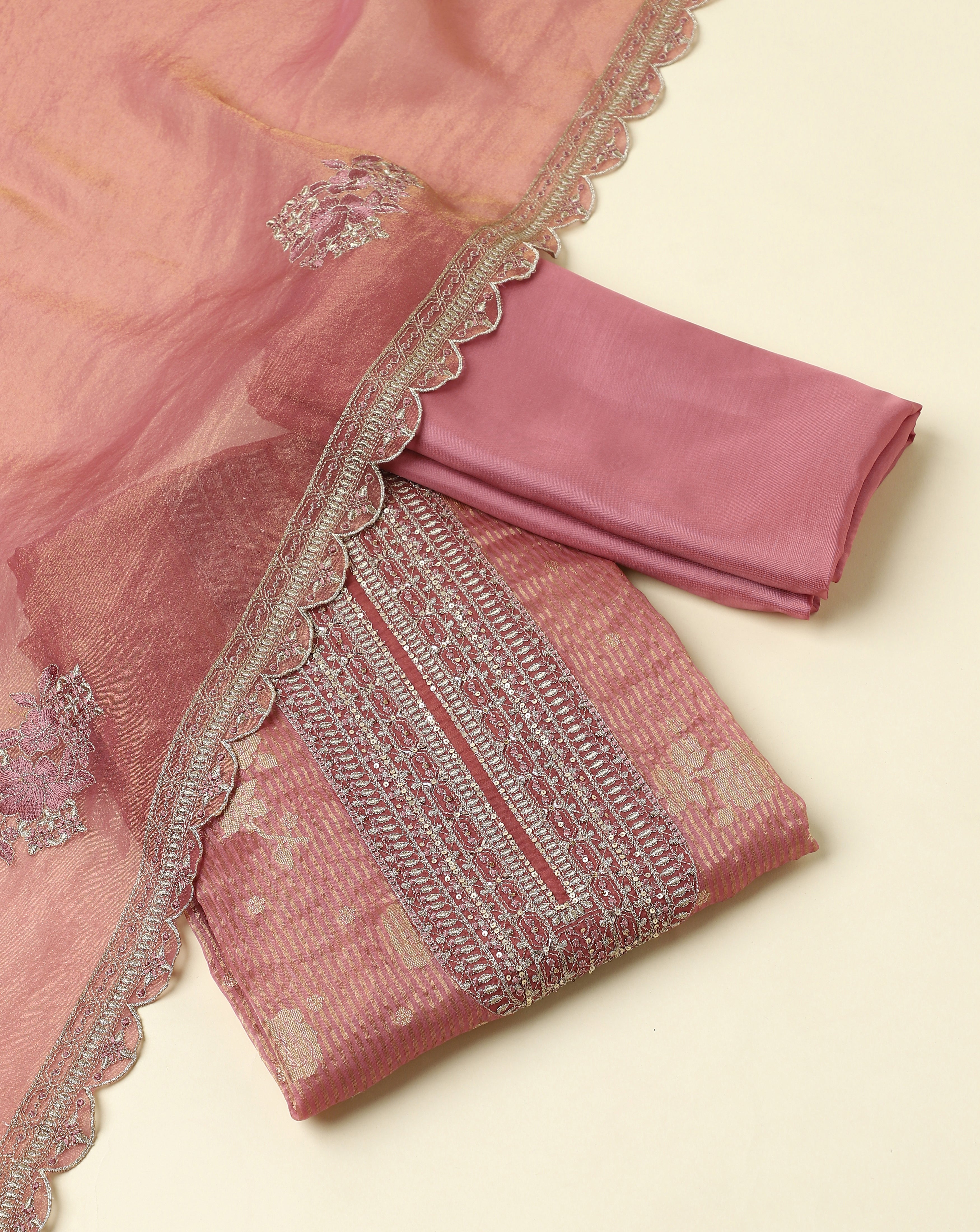 Luxe Shimmer Banarasi Suit Set