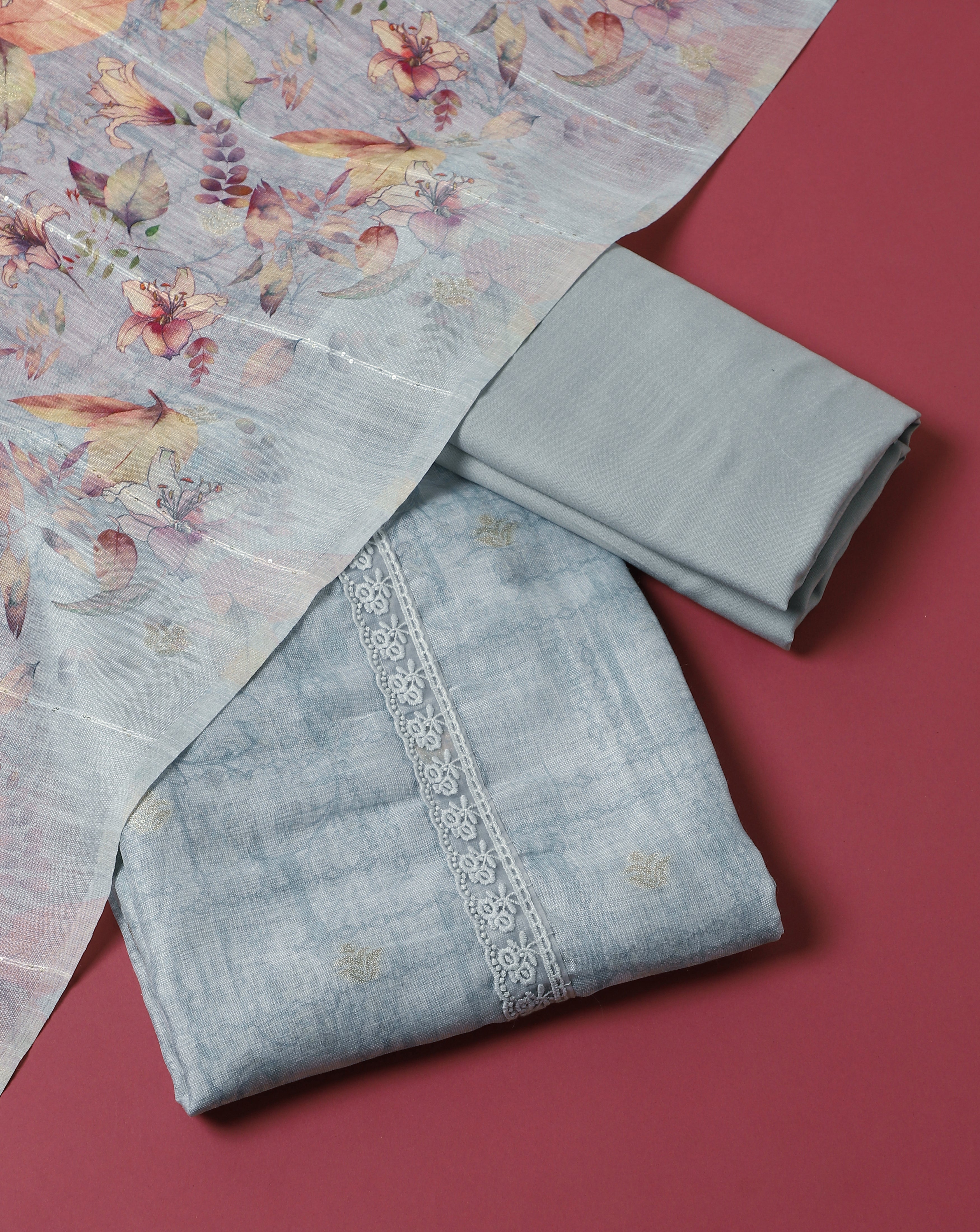 Roze Cotton Linen Suit Set