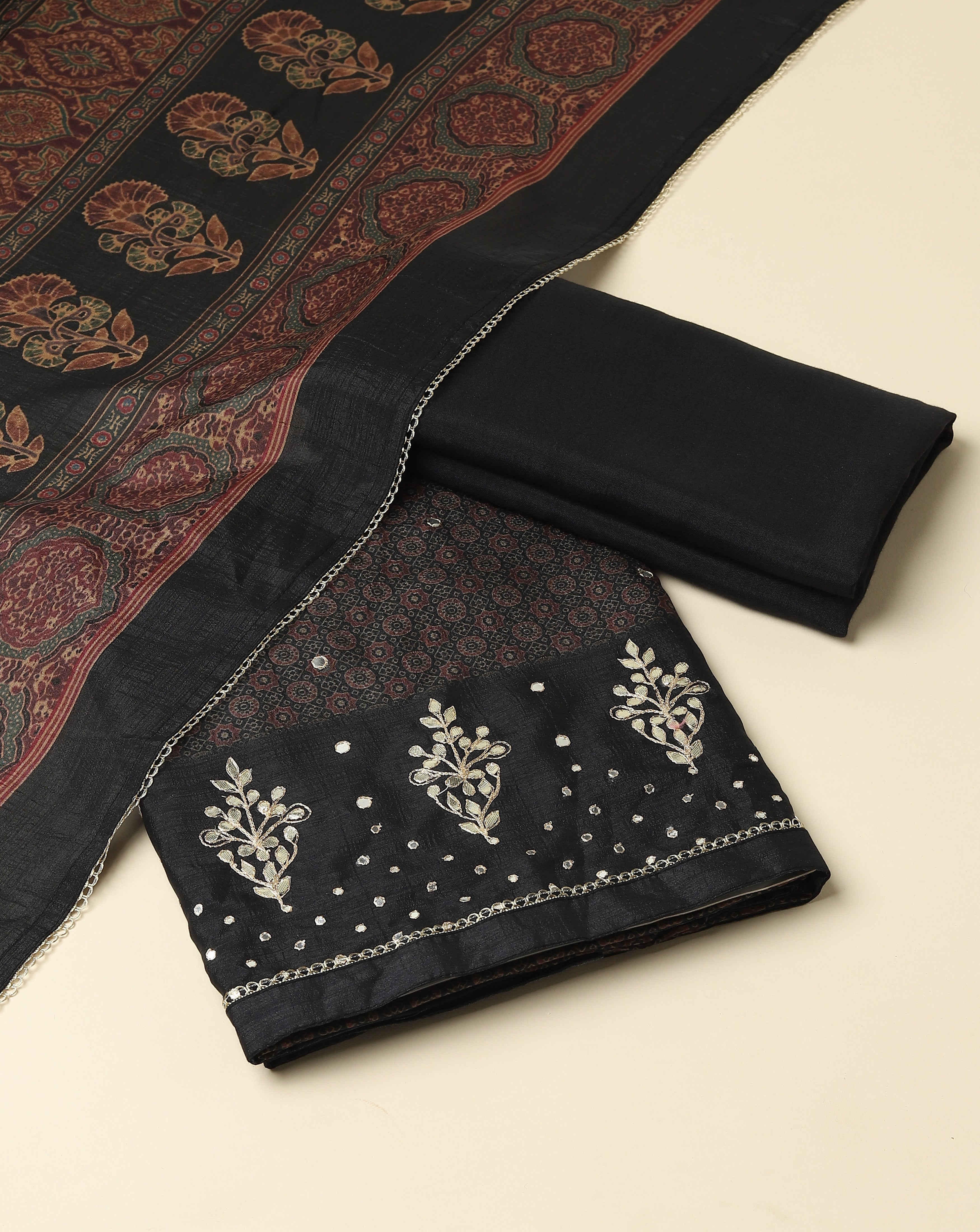 Anokhi Ajrak Printed Suit Set