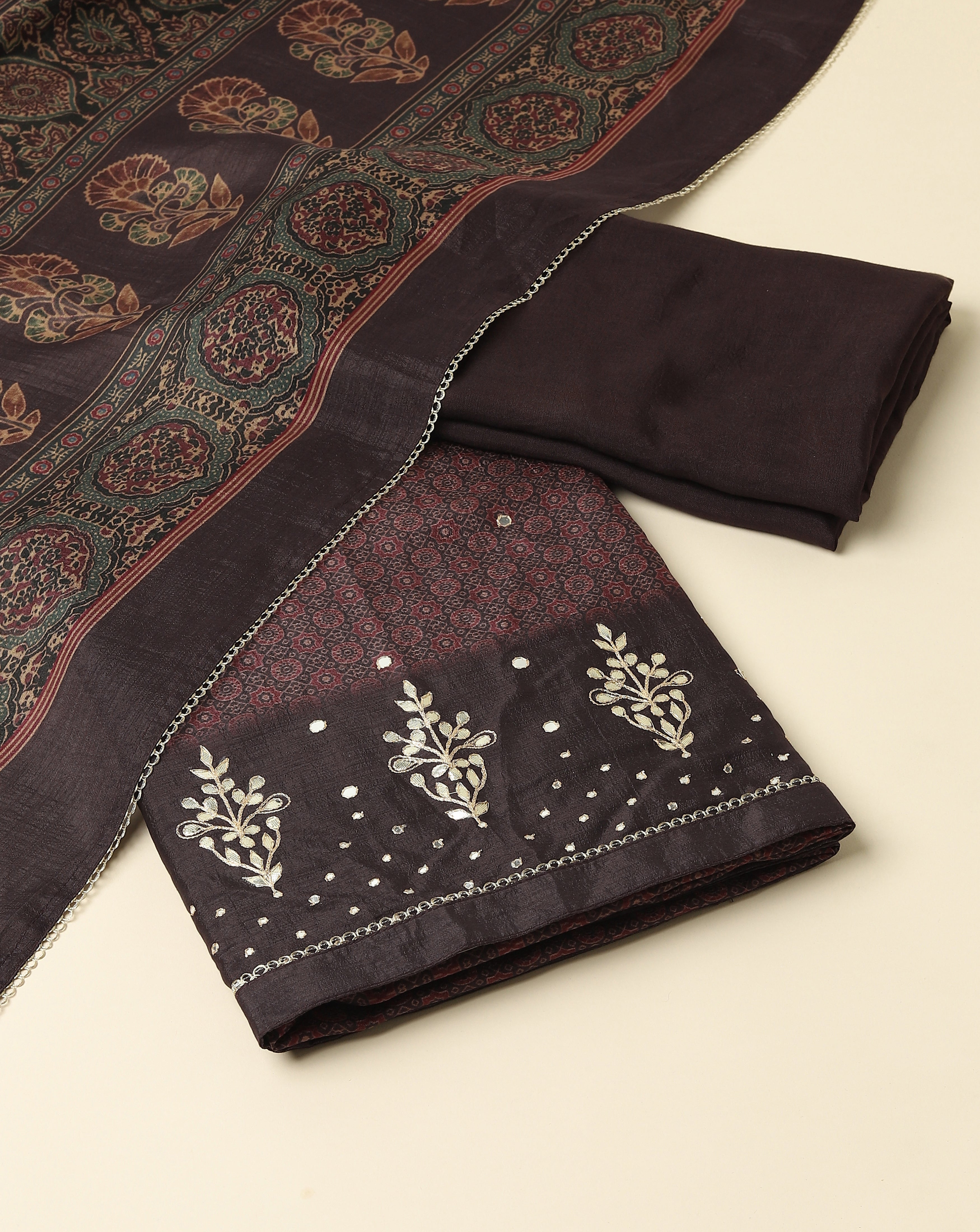 Anokhi Ajrak Printed Suit Set