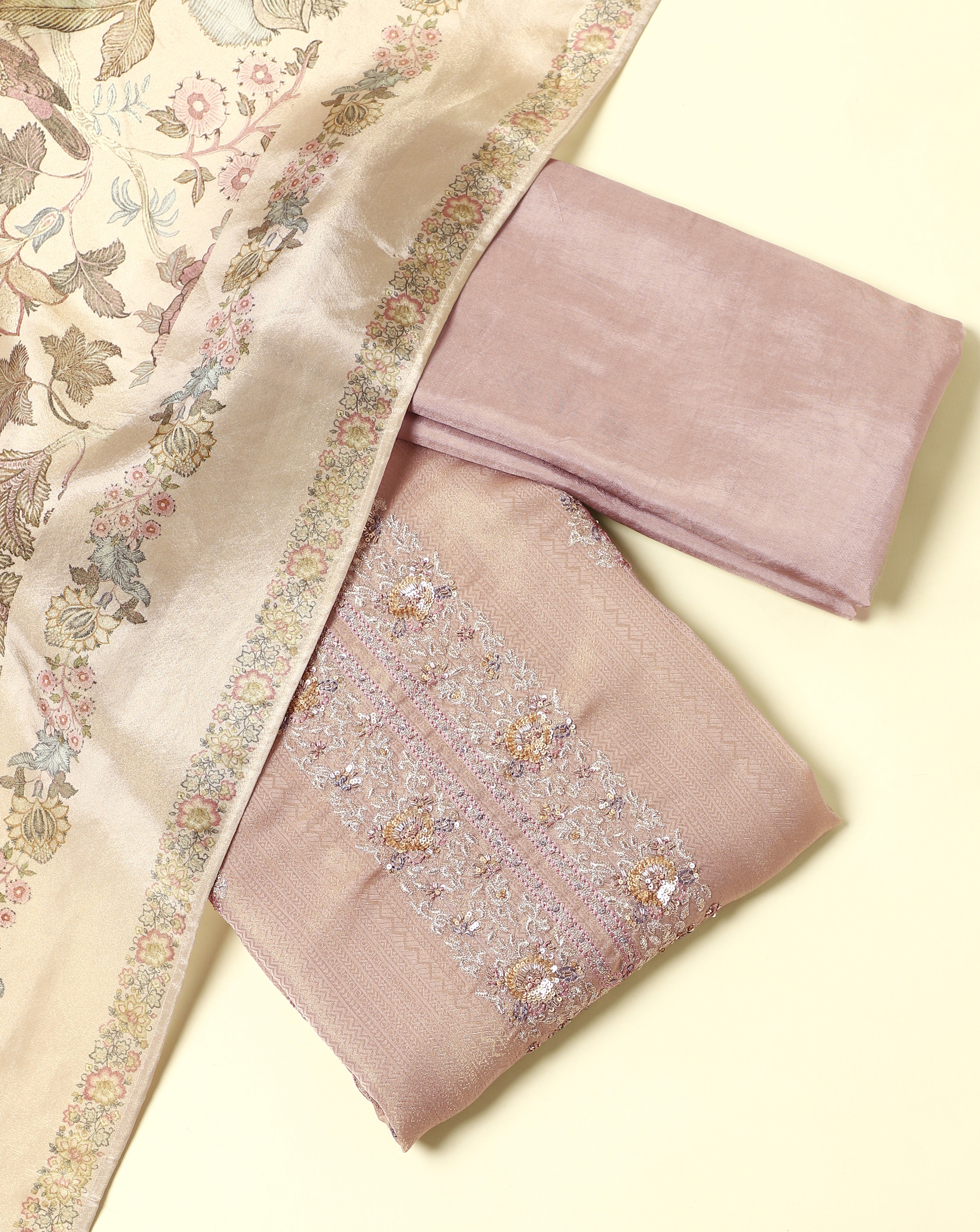 Luxe Shimmer Woven Silk Suit Set