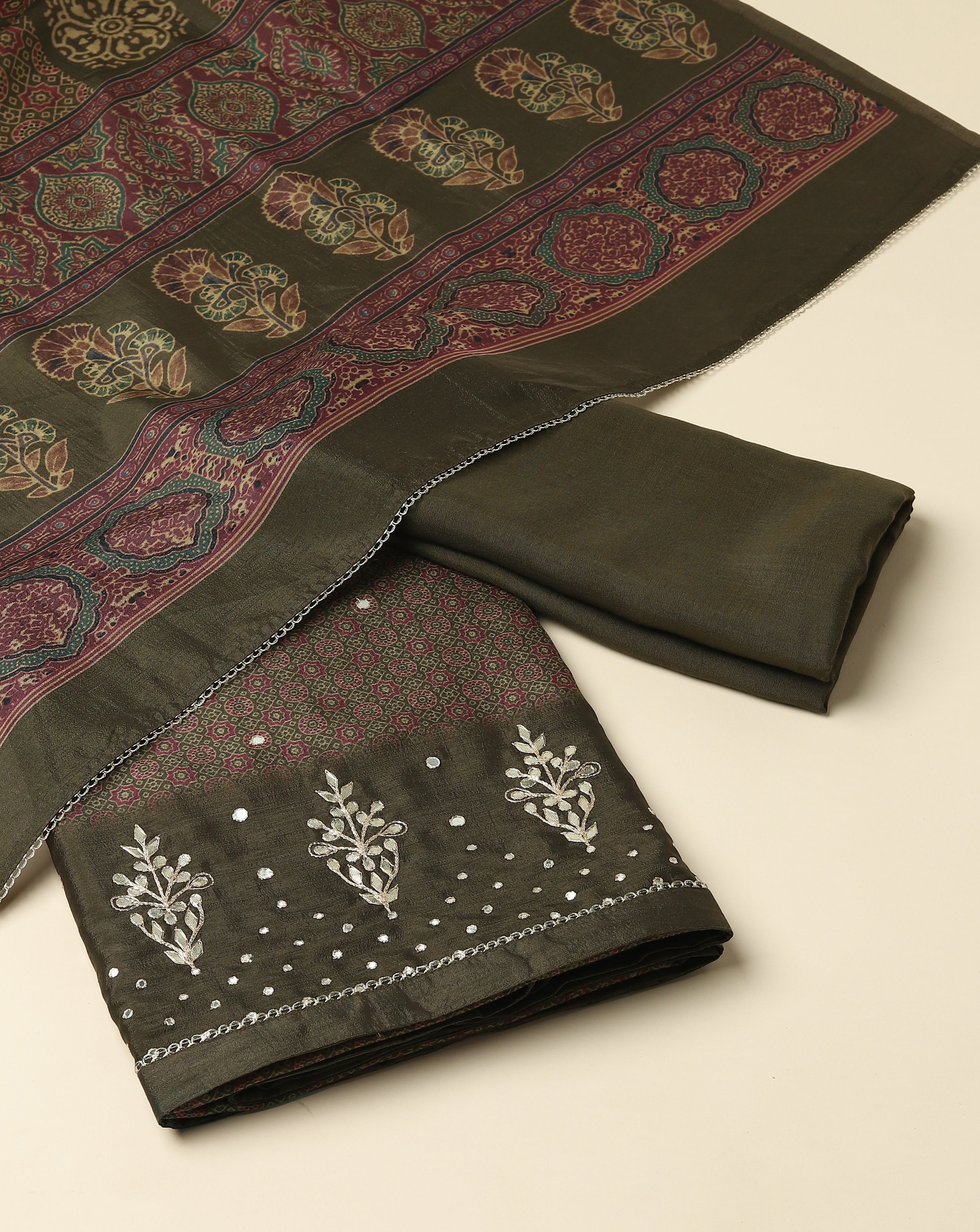 Anokhi Ajrak Printed Suit Set