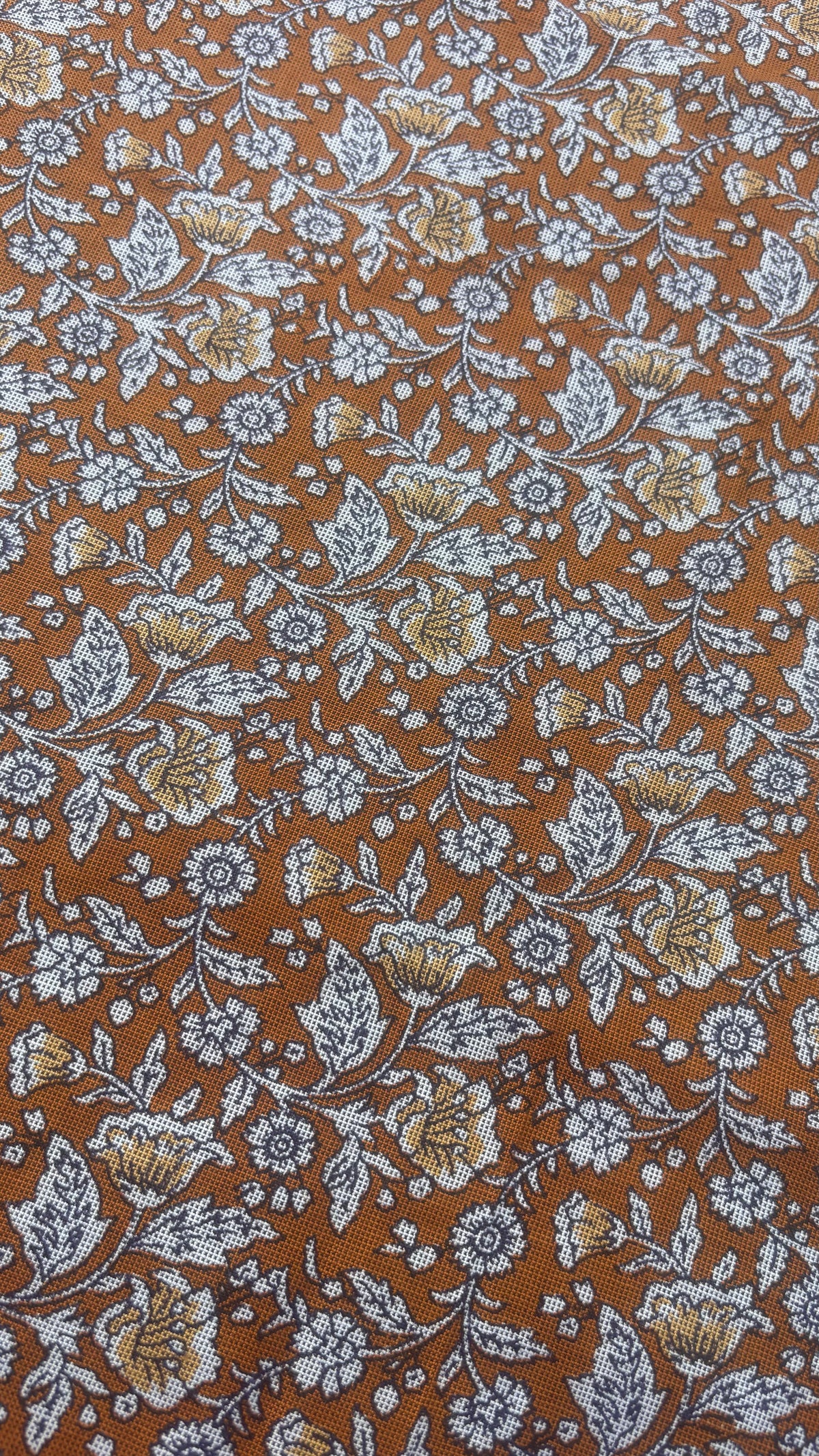 Mustard Floral Spun Fabric Sterling House