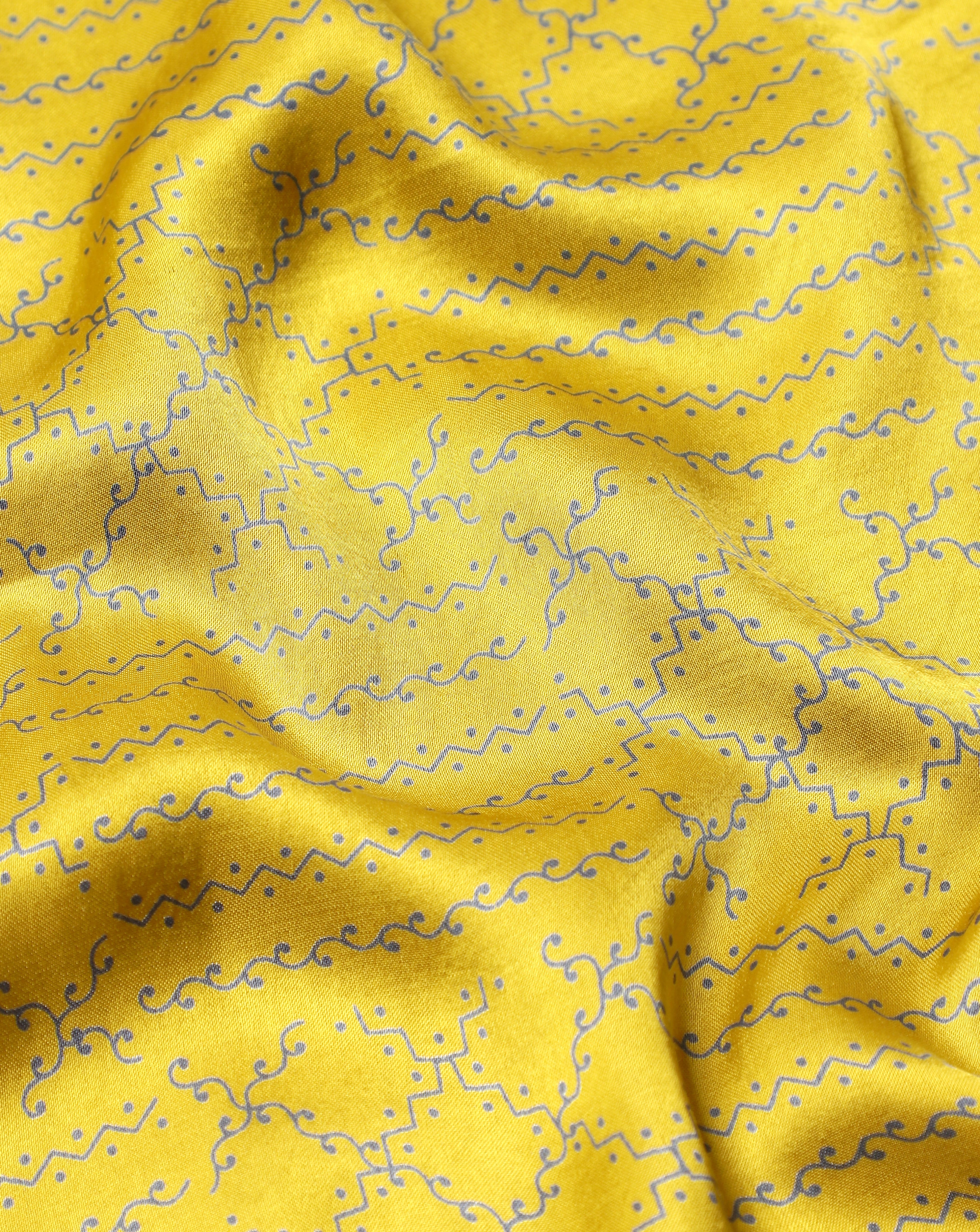 Roze Yellow Satin Silk Fabric