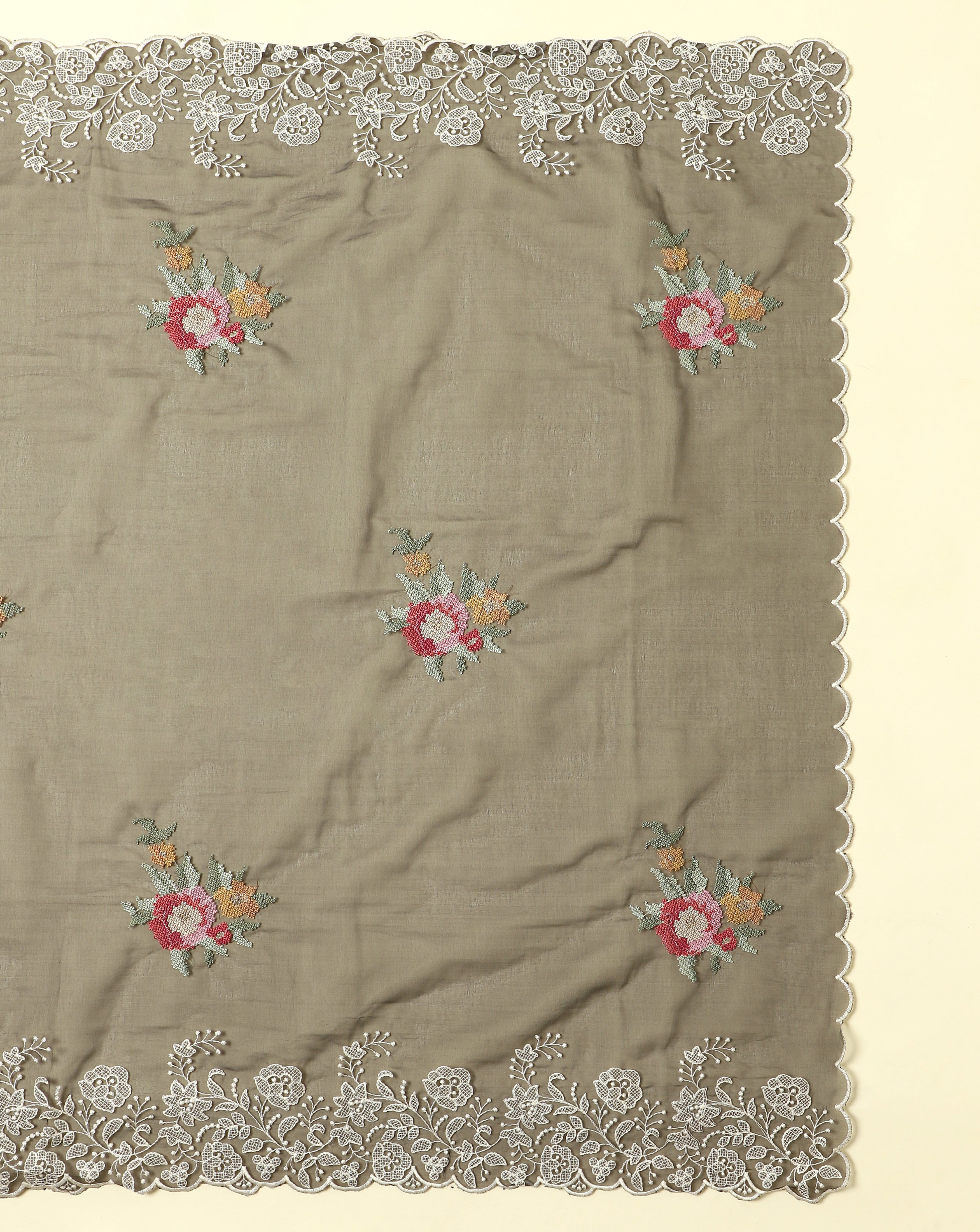 Anokhi Kota Cotton Embroidered Suit Set