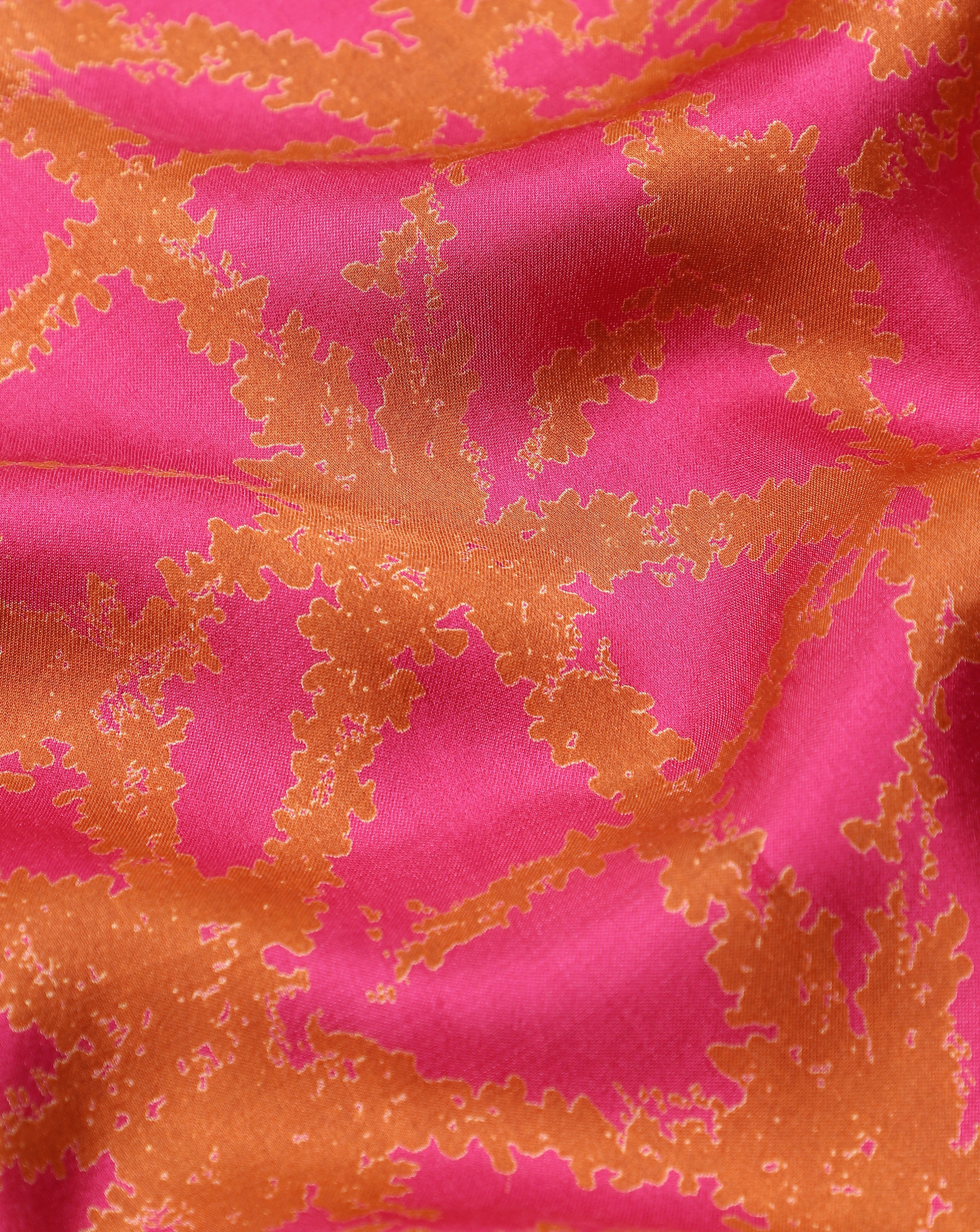 Roze Dual Colour Blend Satin Silk Fabric