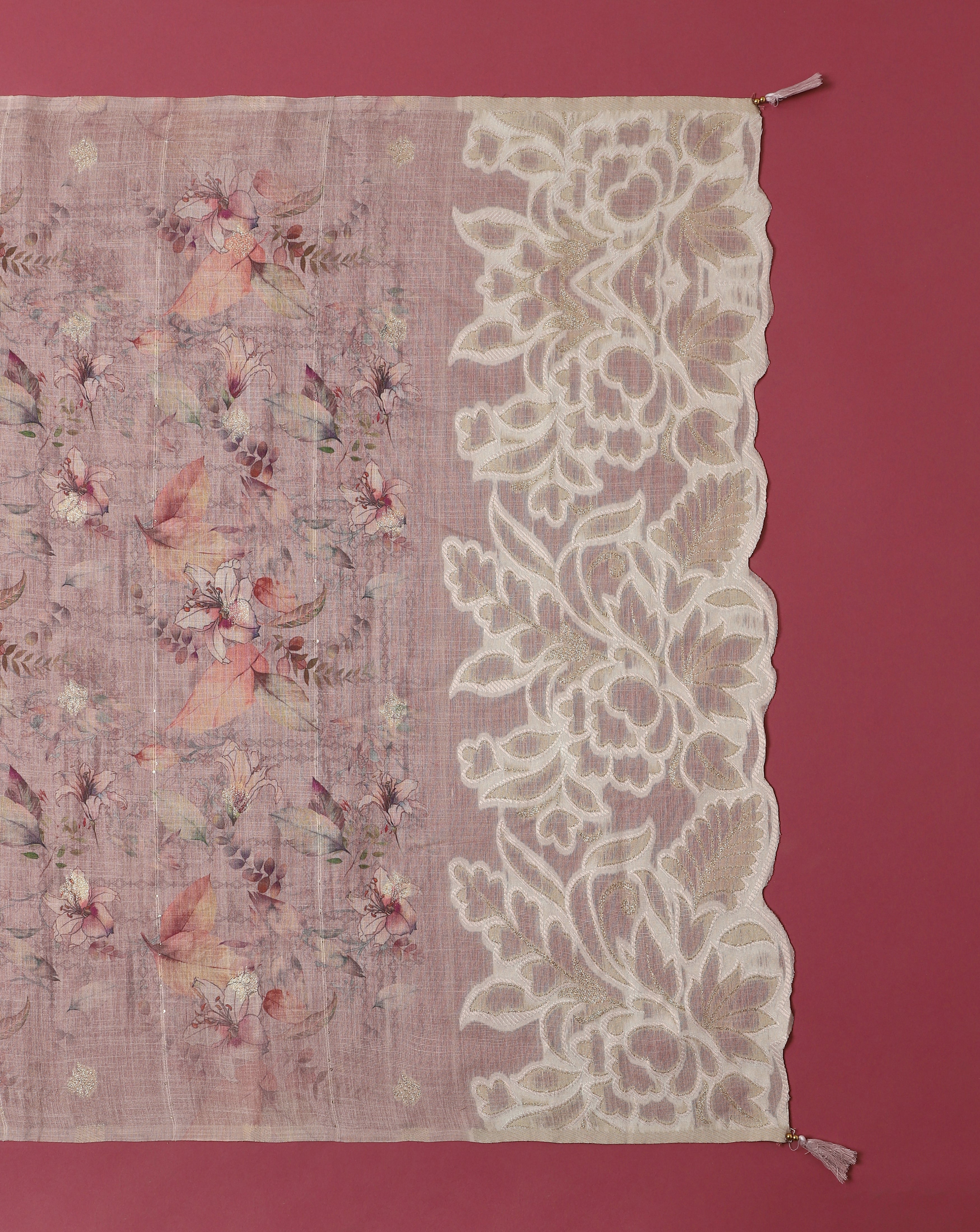 Roze Cotton Linen Suit Set