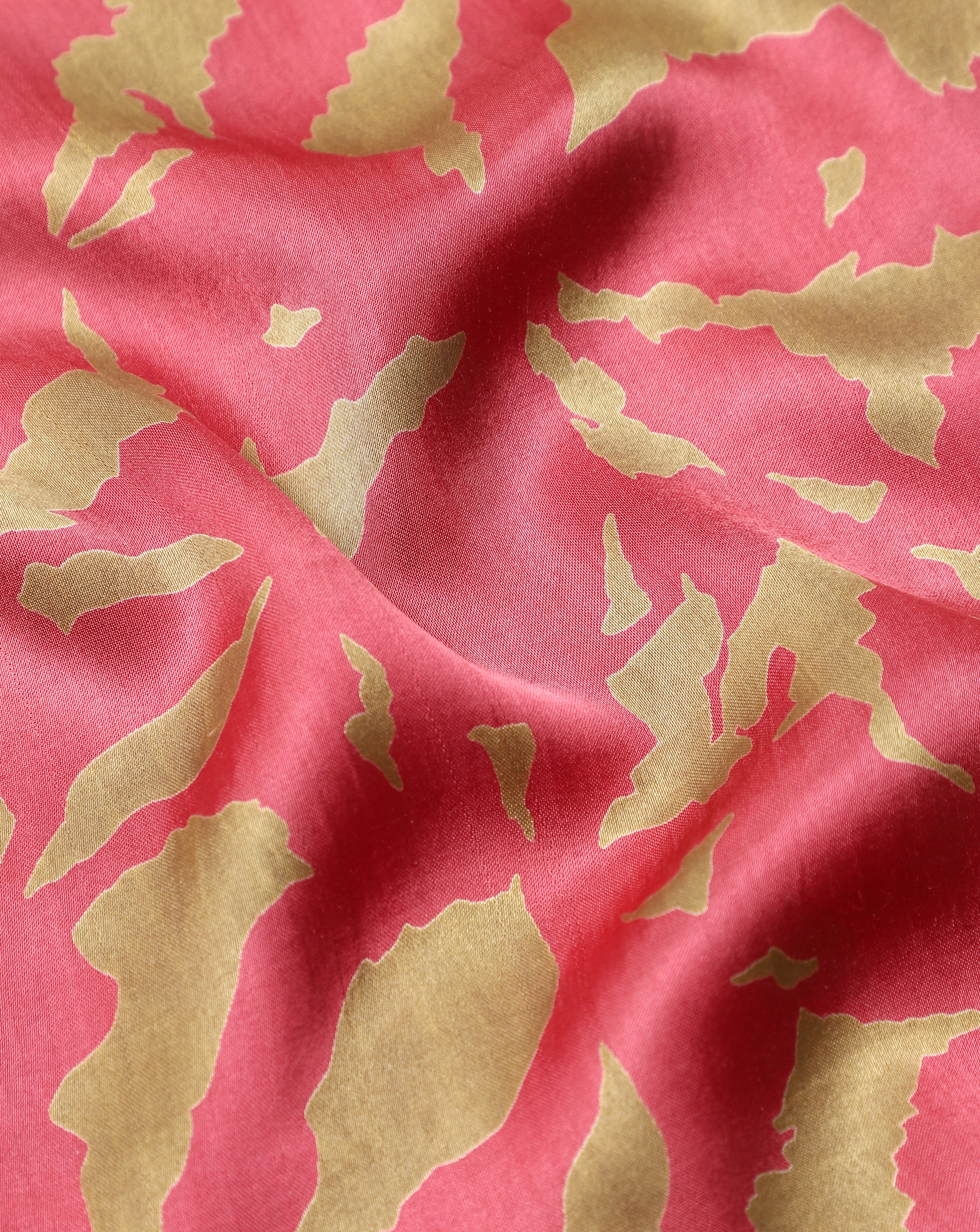 Roze Pink Satin Silk Fabric
