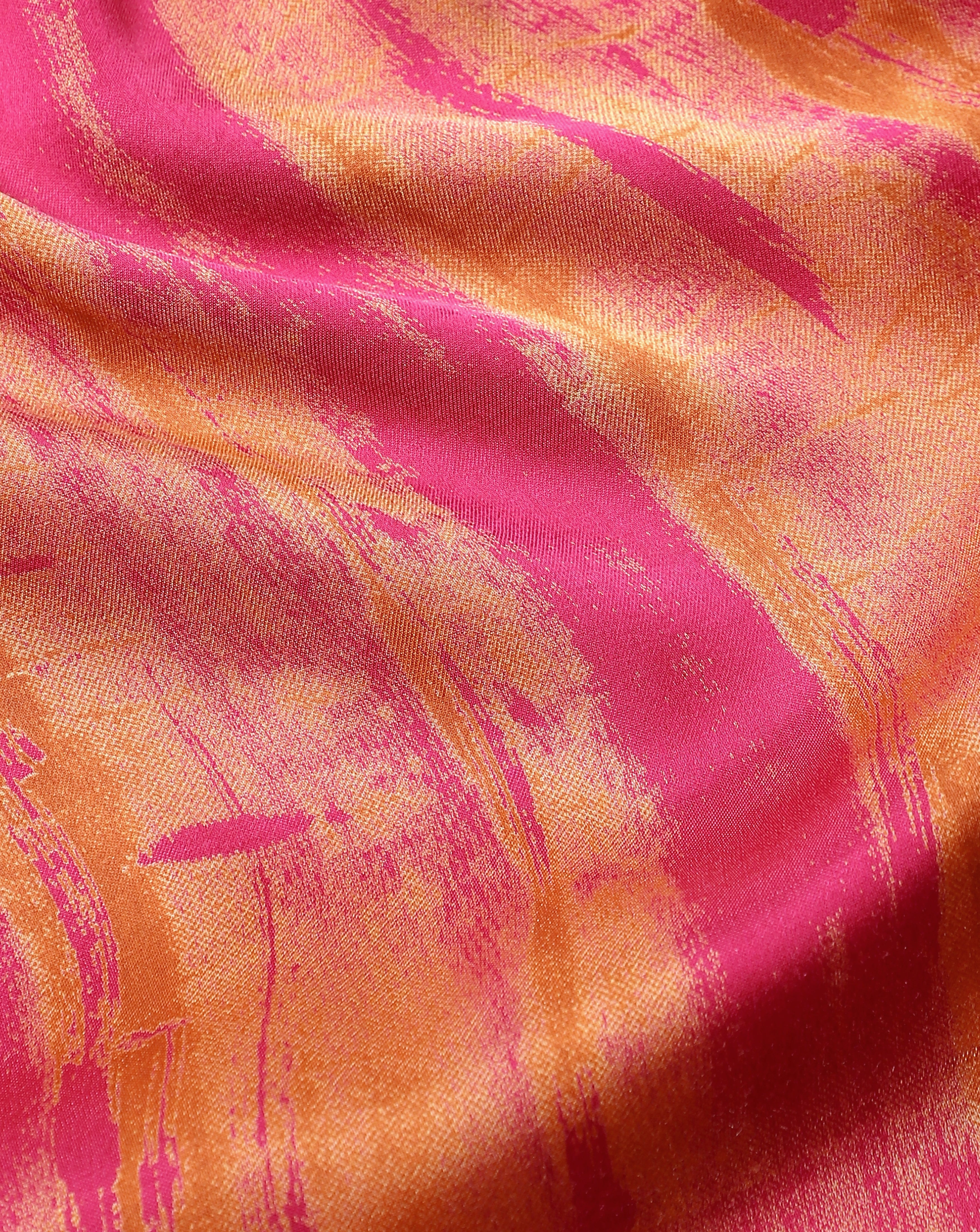 Roze Dual Colour Blend Satin Silk Fabric
