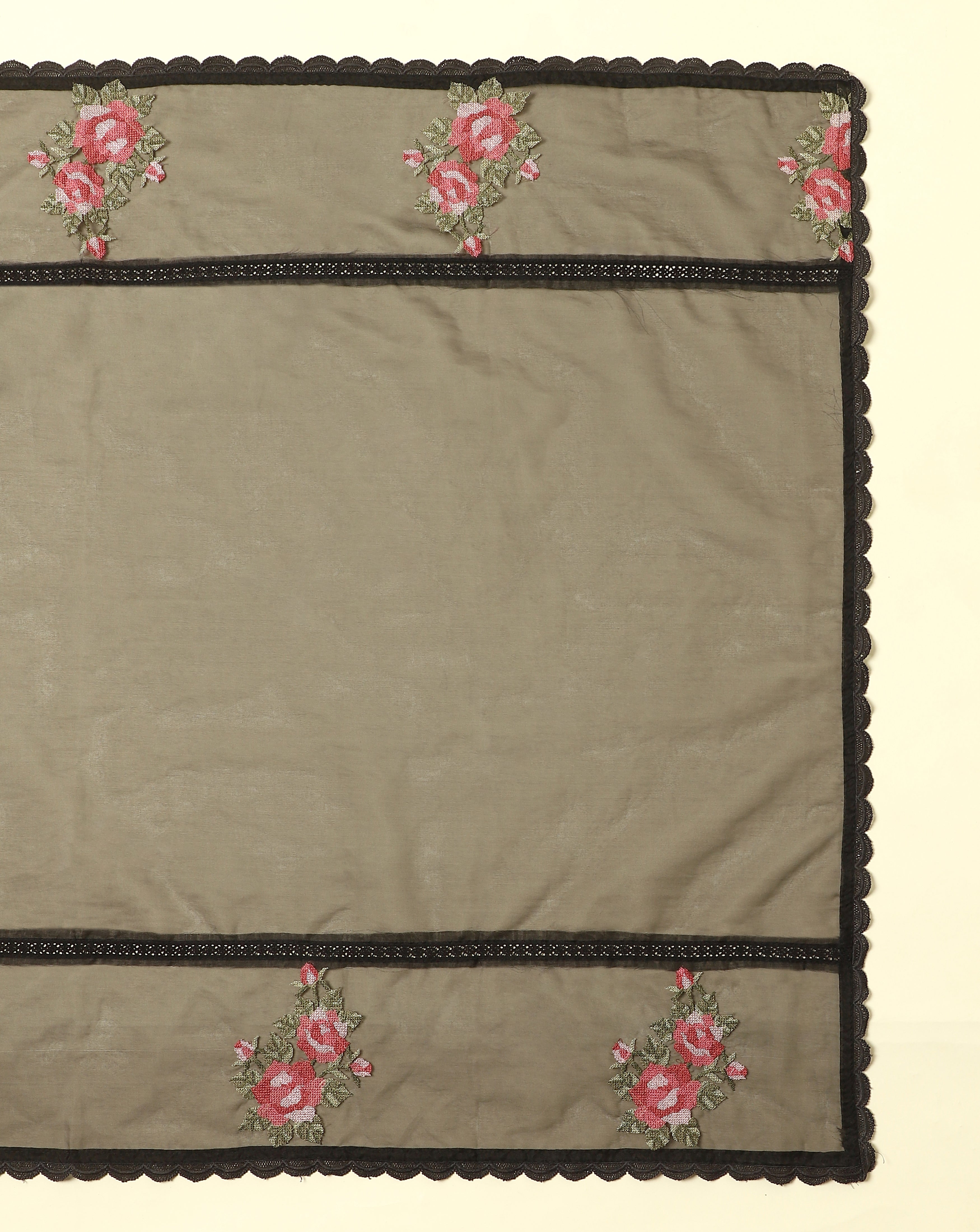 Luxe Cotton Silk Embroidered Suit set