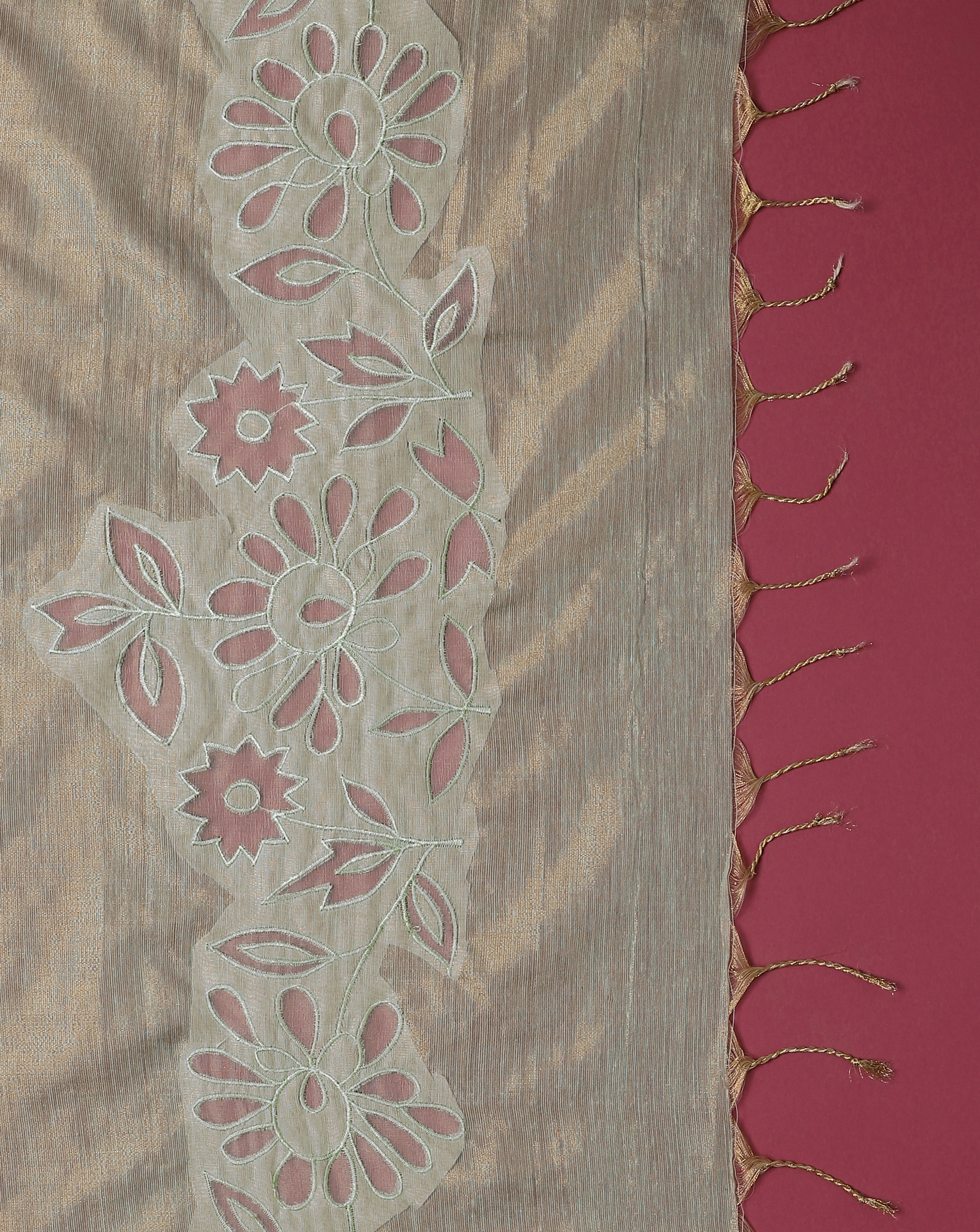 Luxe Applique Cotton Silk Suit Set