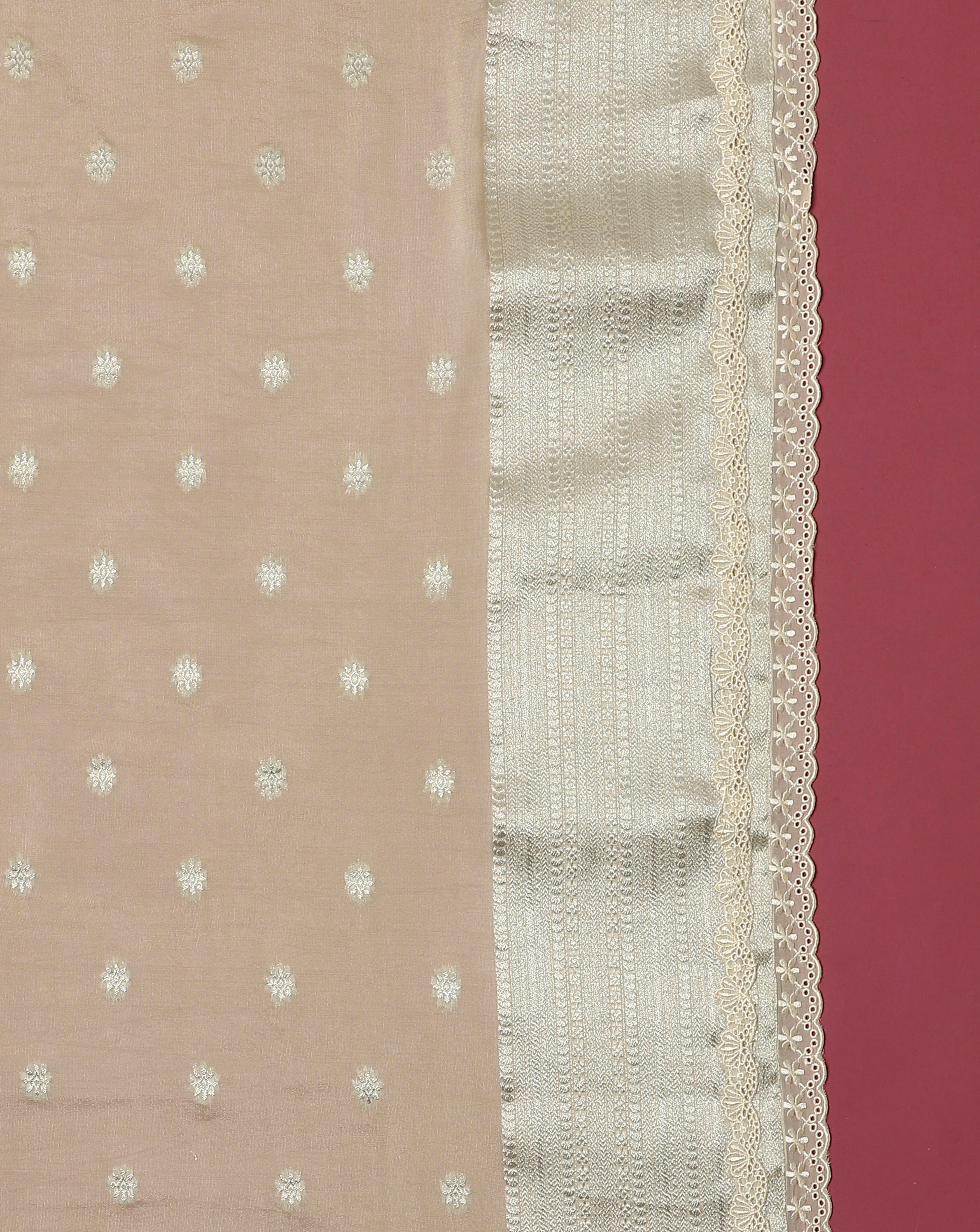 Luxe Ivory Shimmer Organza Suit Set