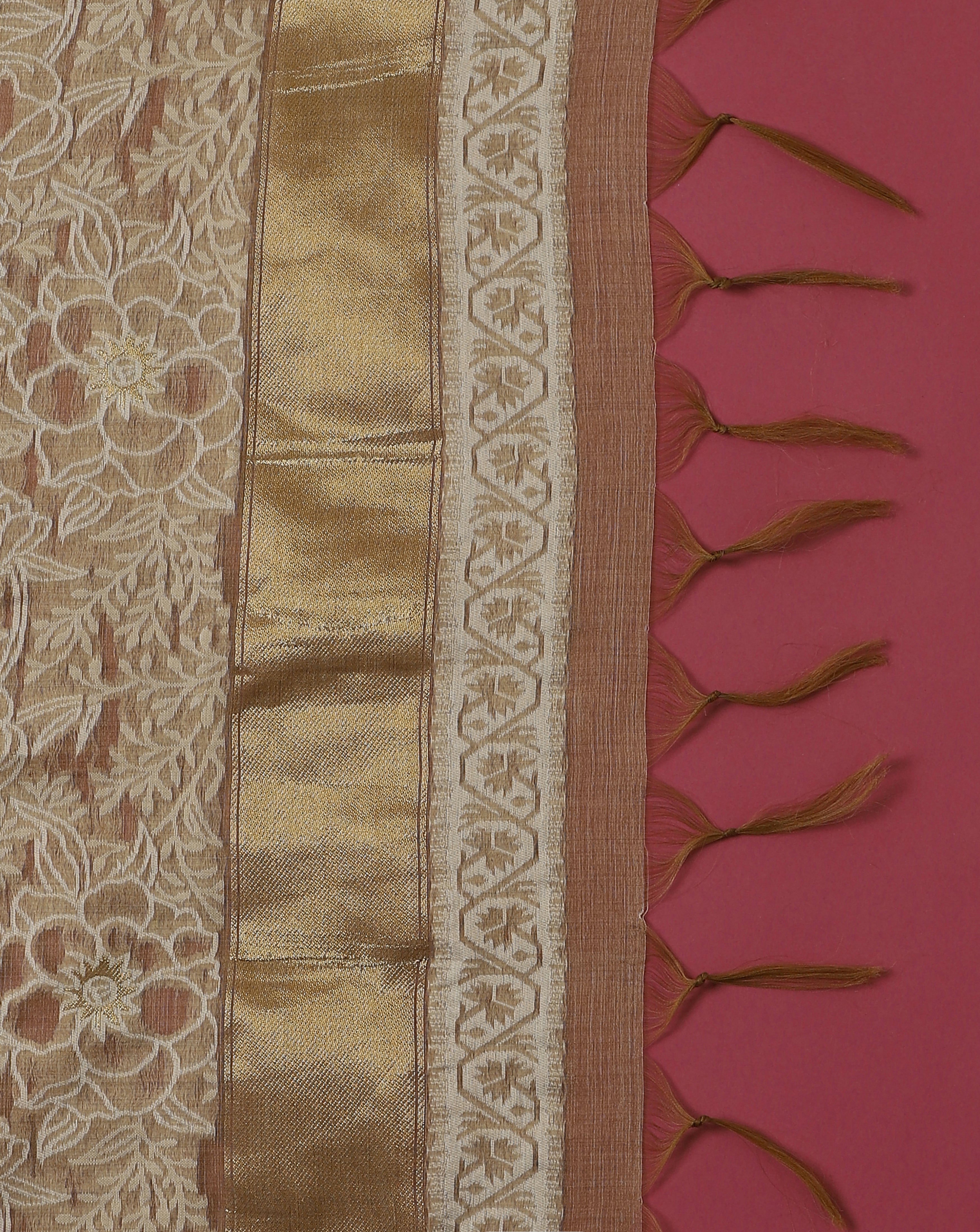 Luxe Chanderi Lehriya and Jamdani Suit Set