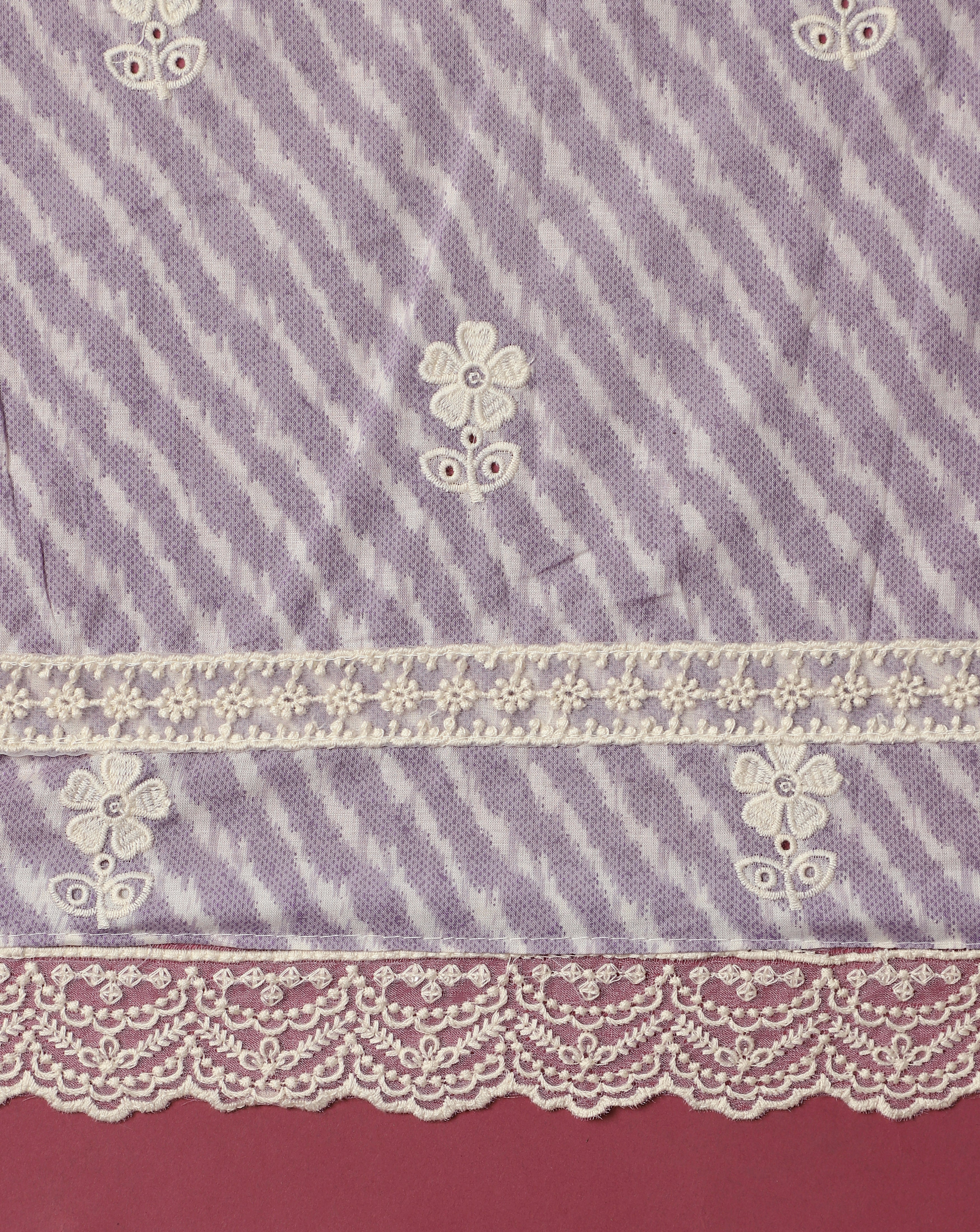 Roze Lehriya Cotton Suit Set