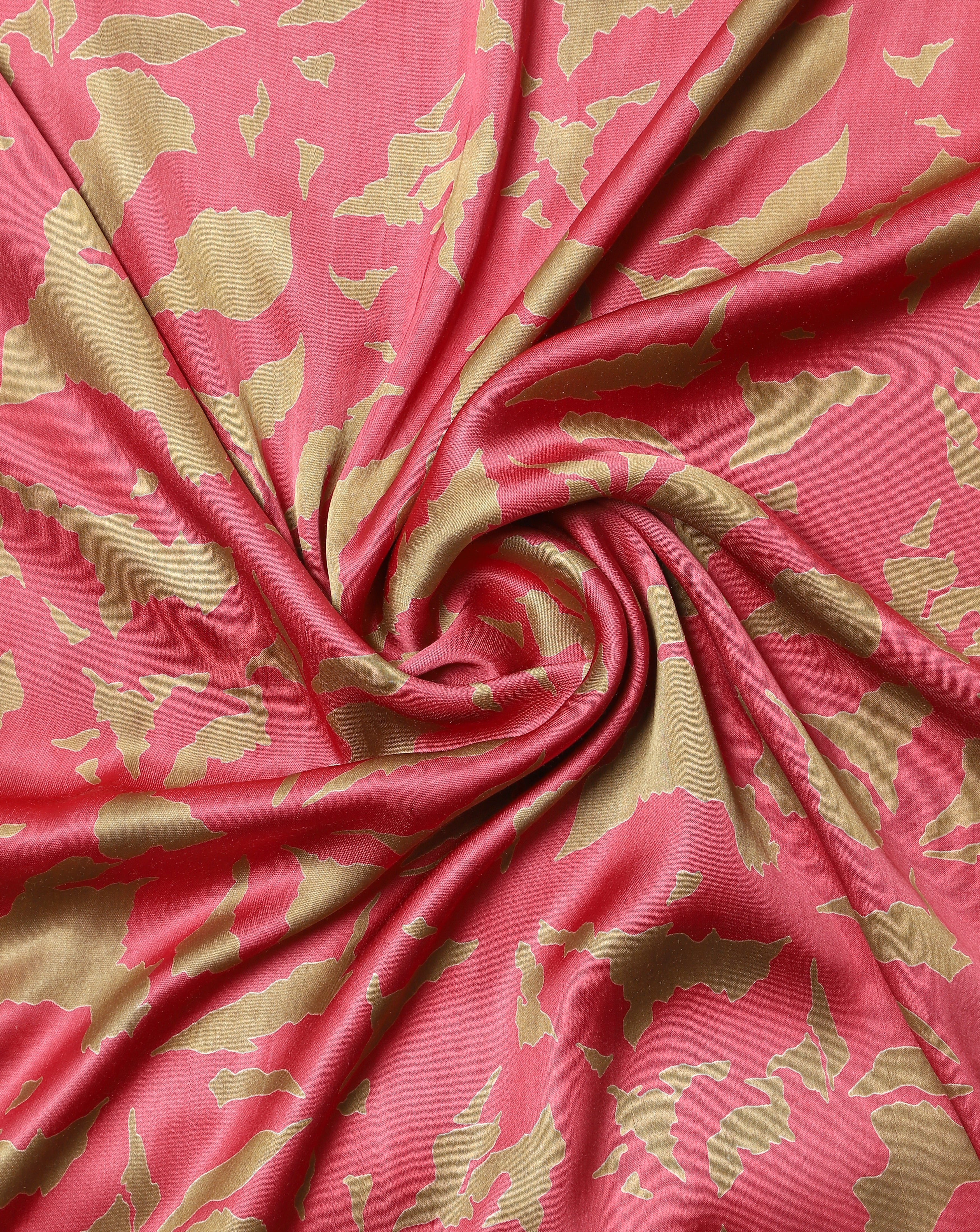 Roze Pink Satin Silk Fabric