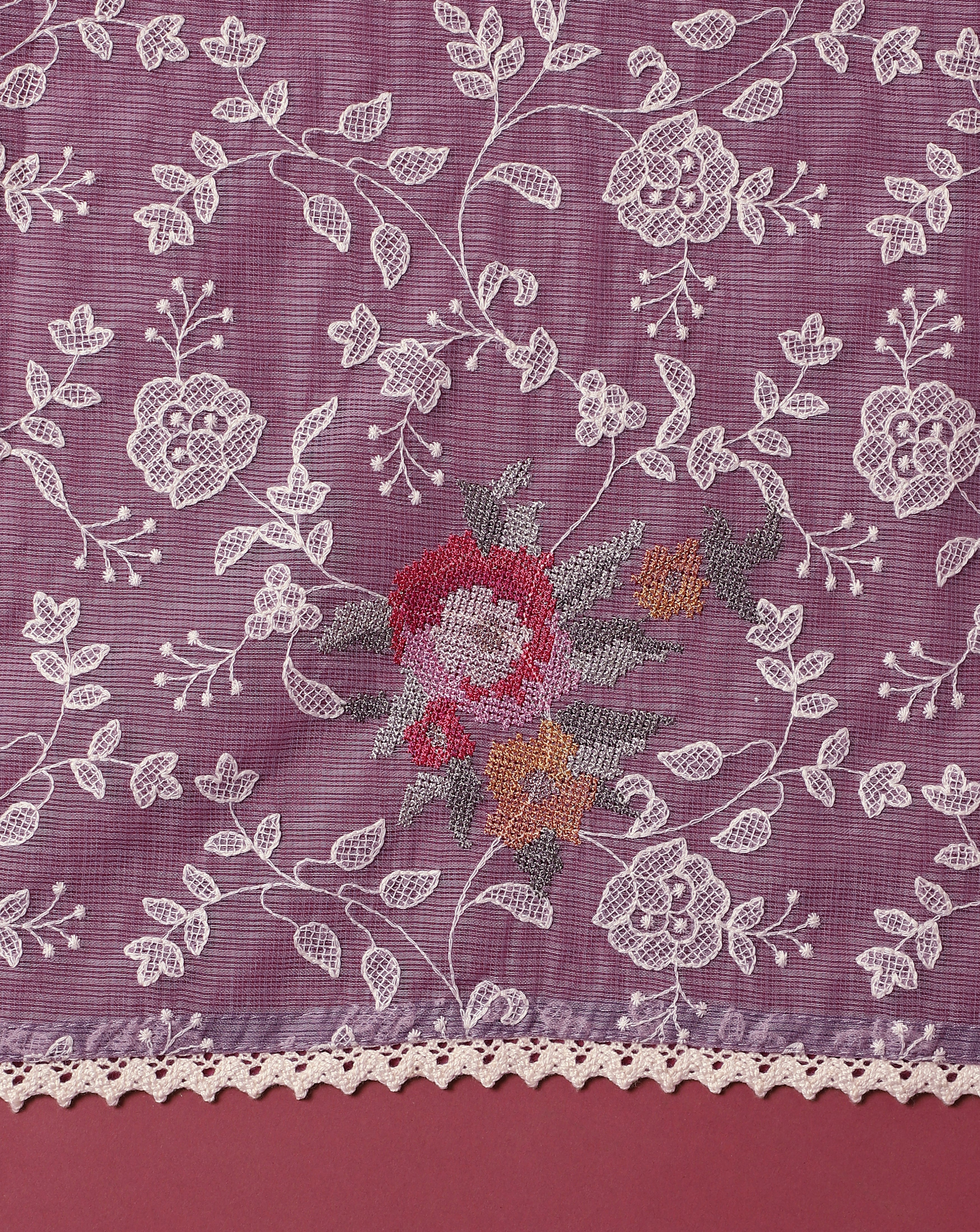 Anokhi Kota Cotton Embroidered Suit Set