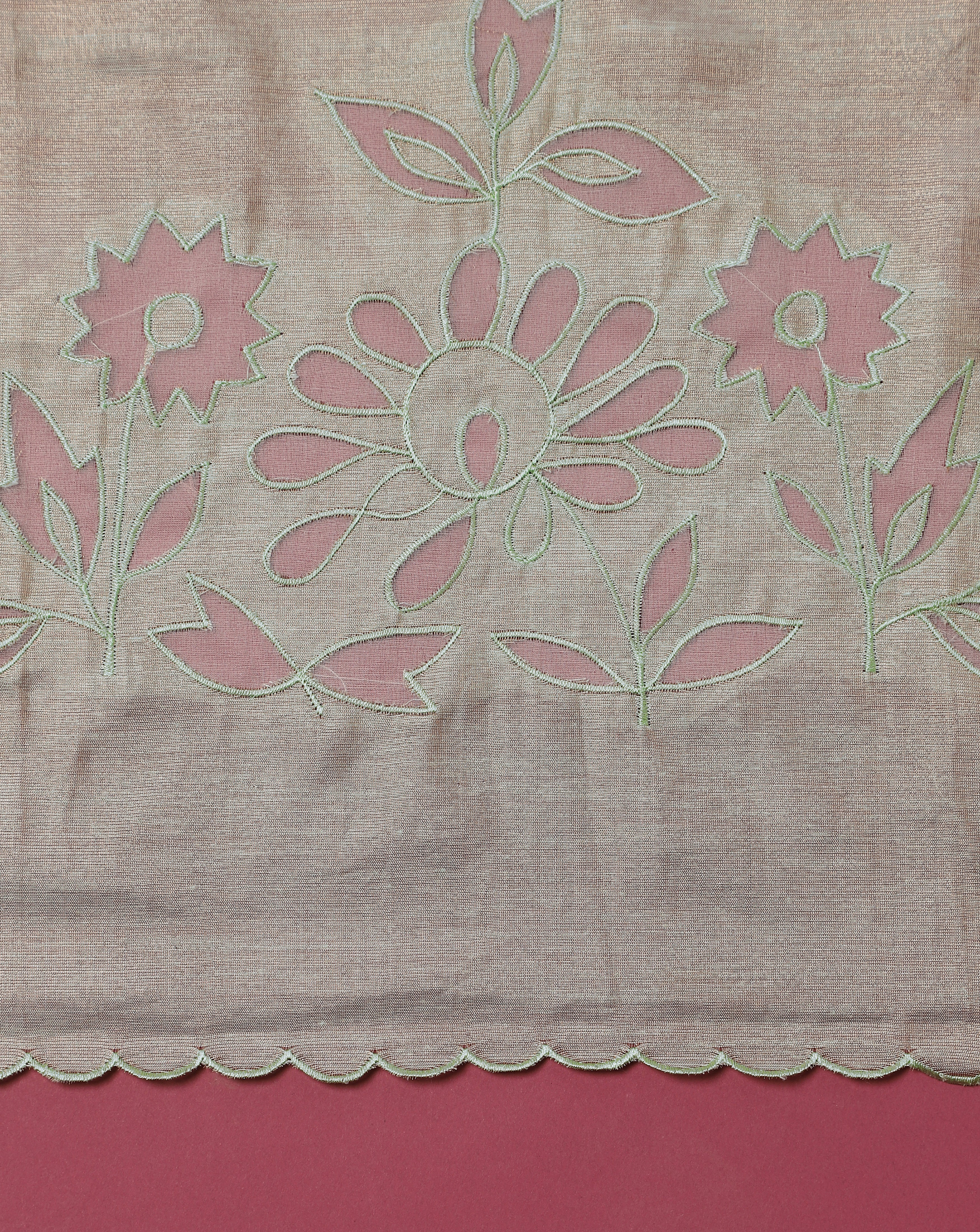 Luxe Applique Cotton Silk Suit Set