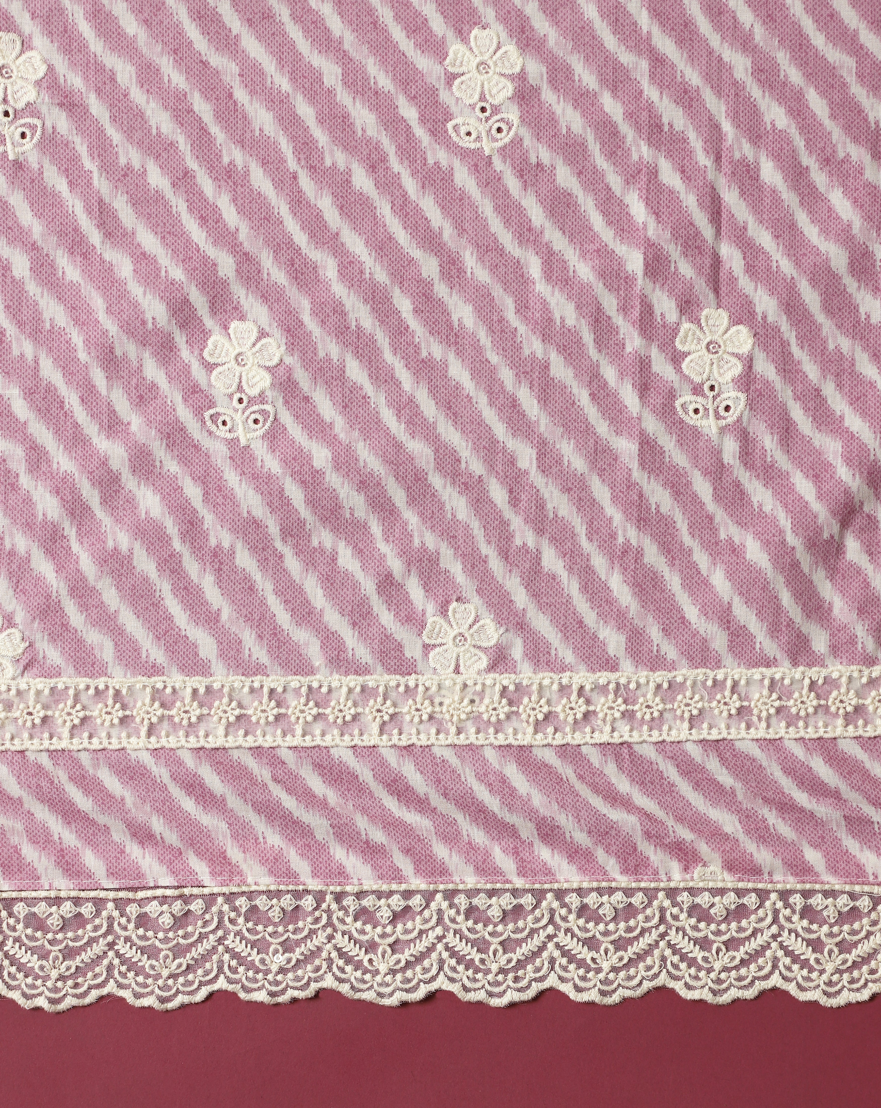 Roze Lehriya Cotton Suit Set