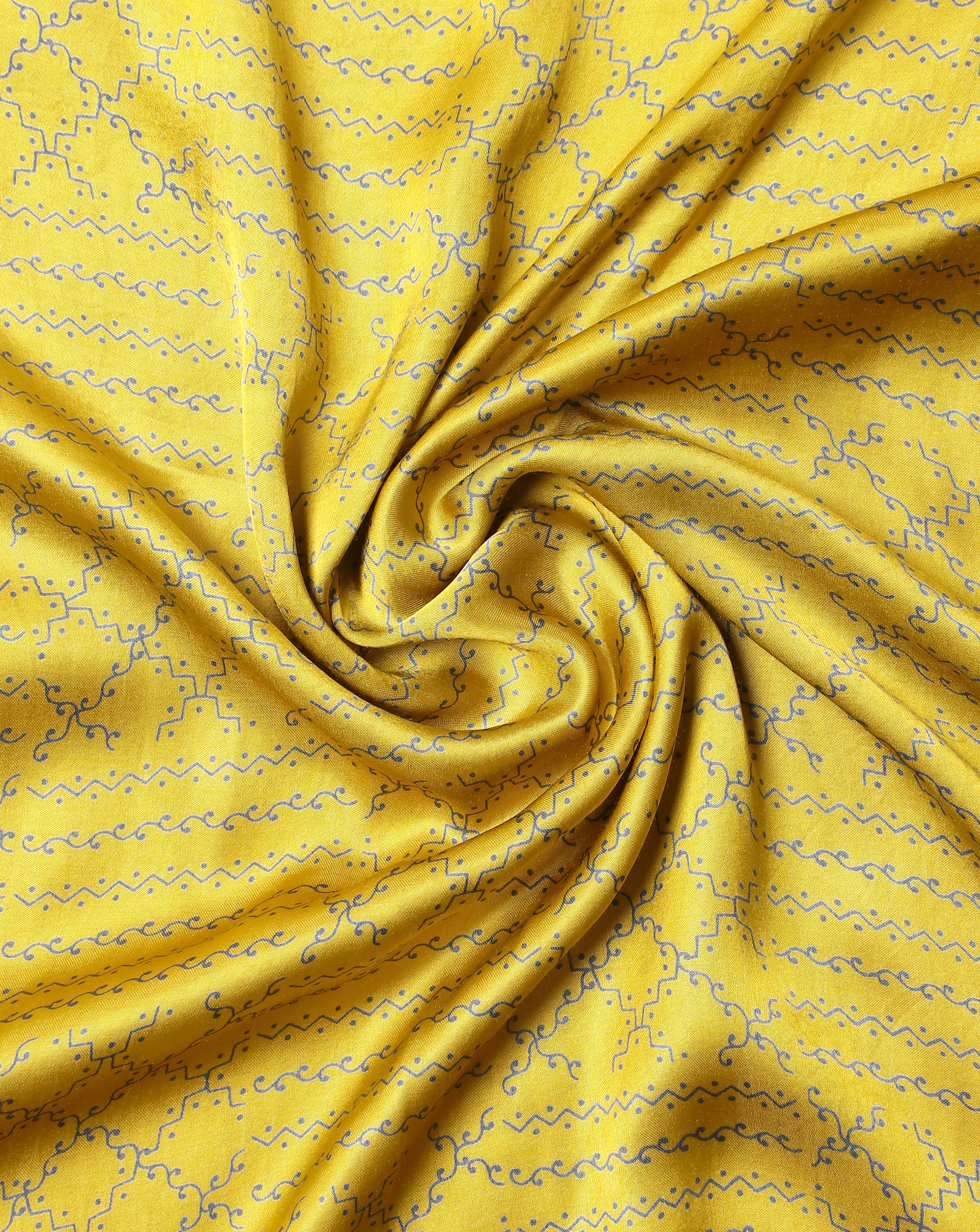Roze Yellow Satin Silk Fabric