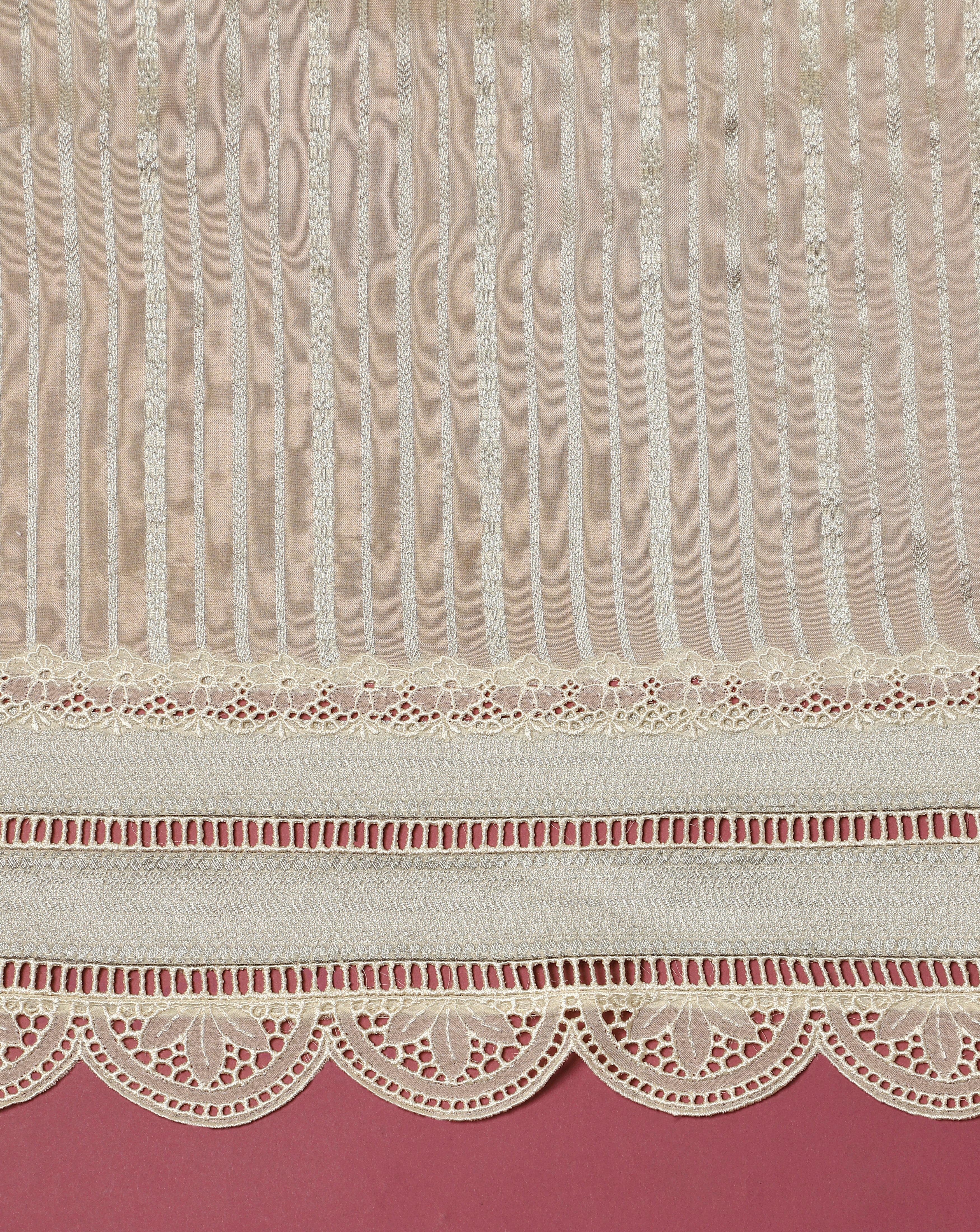 Luxe Ivory Shimmer Organza Suit Set