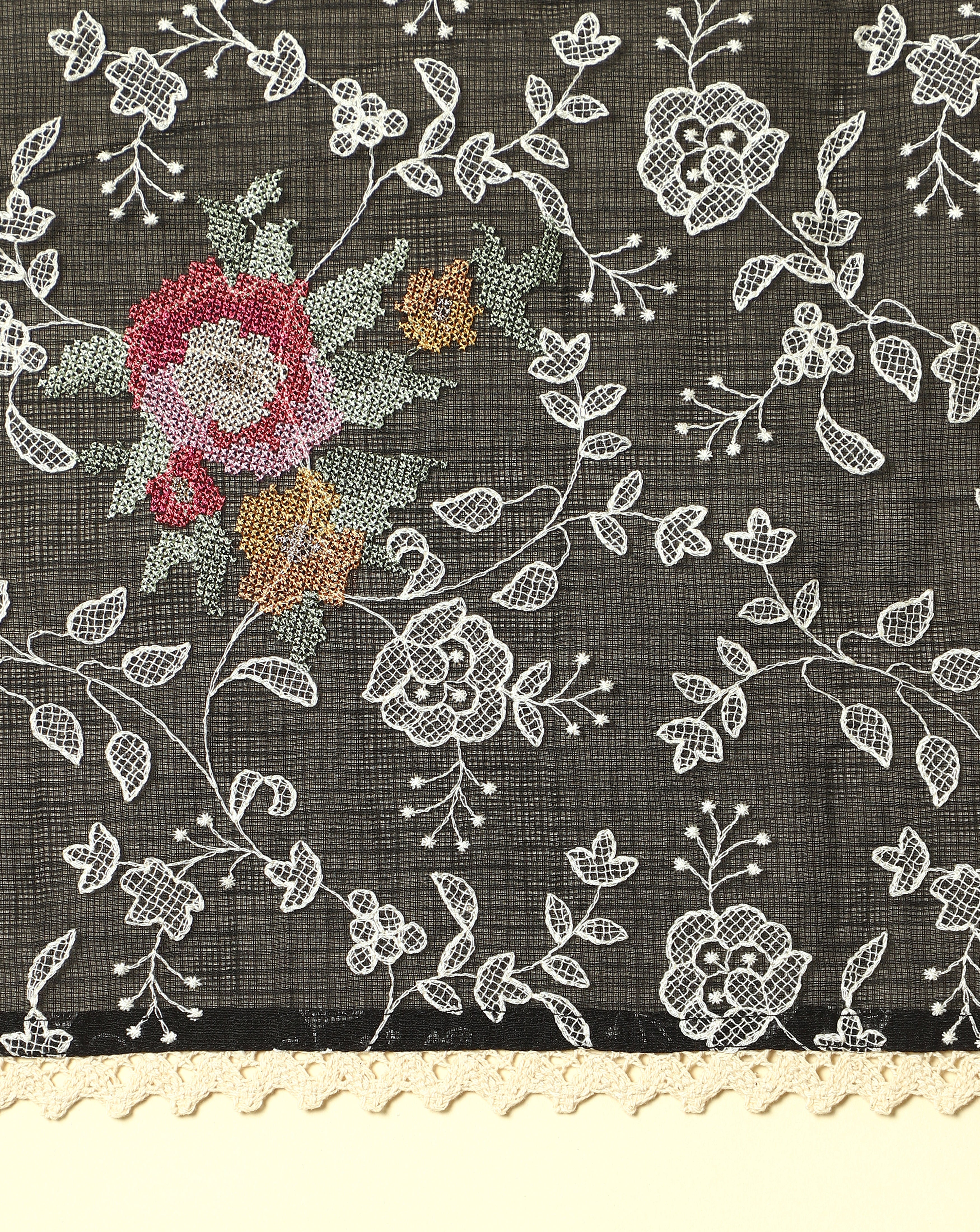 Anokhi Kota Cotton Embroidered Suit Set