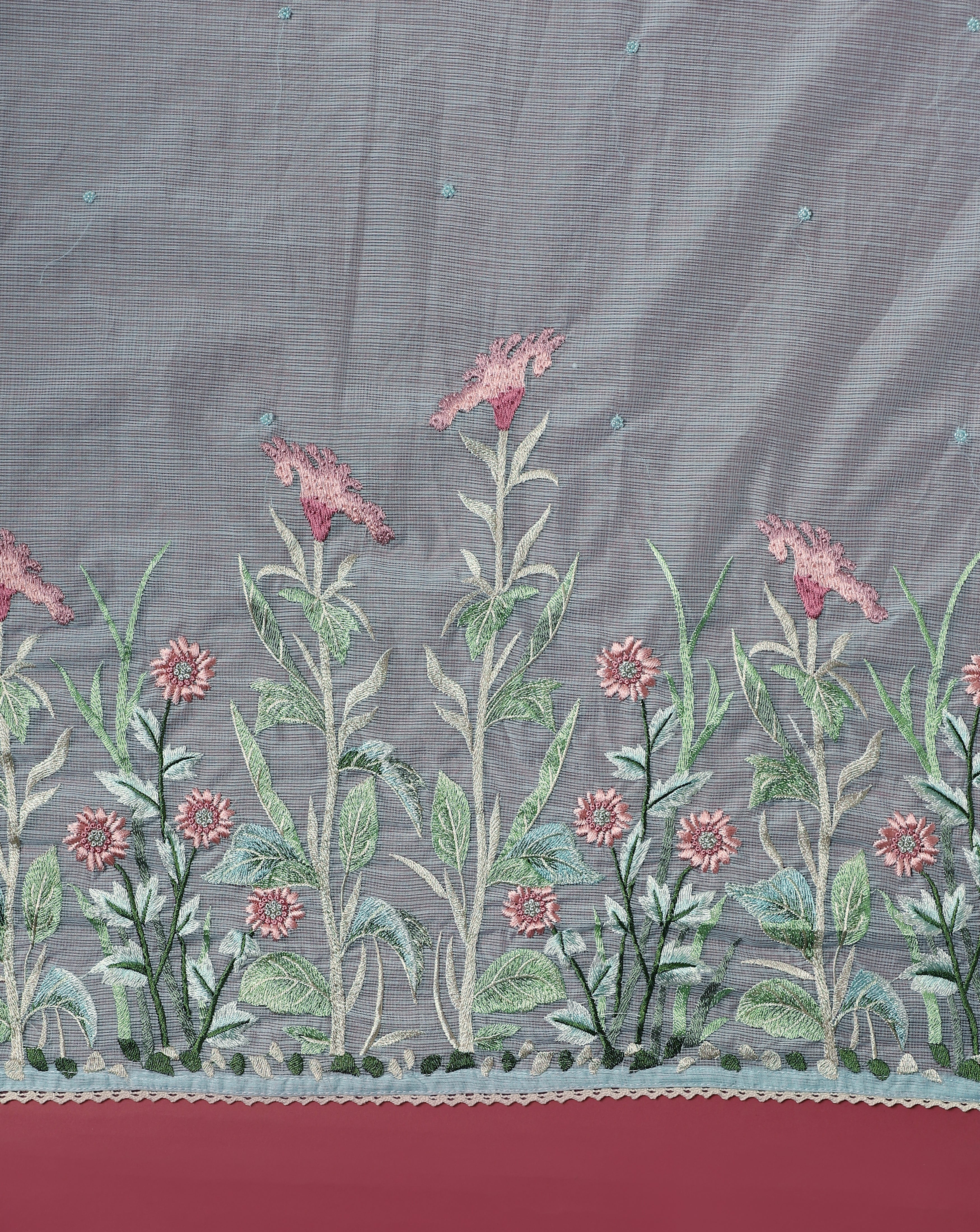 Luxe Blue Kota Embroidered Suit Set