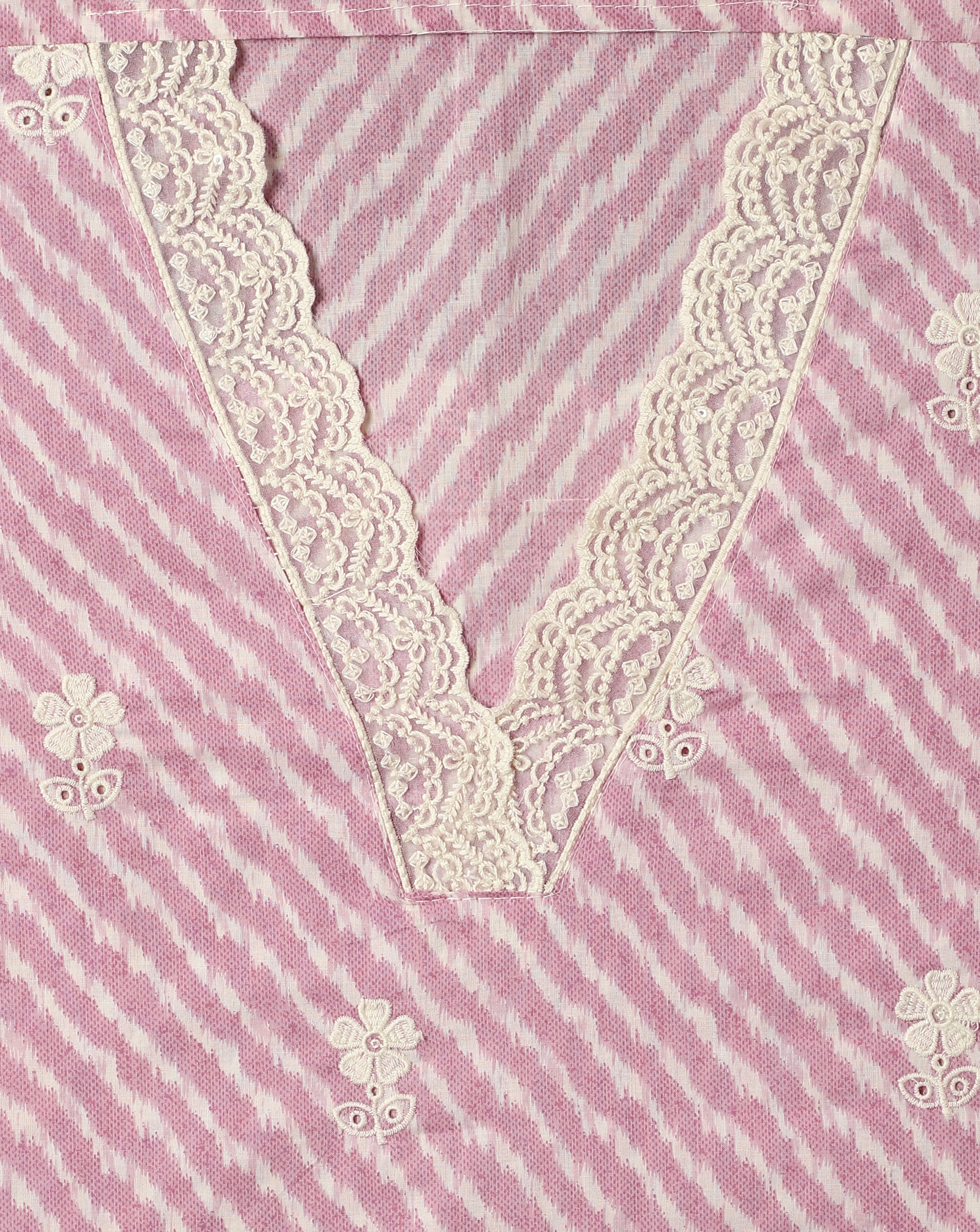 Roze Lehriya Cotton Suit Set