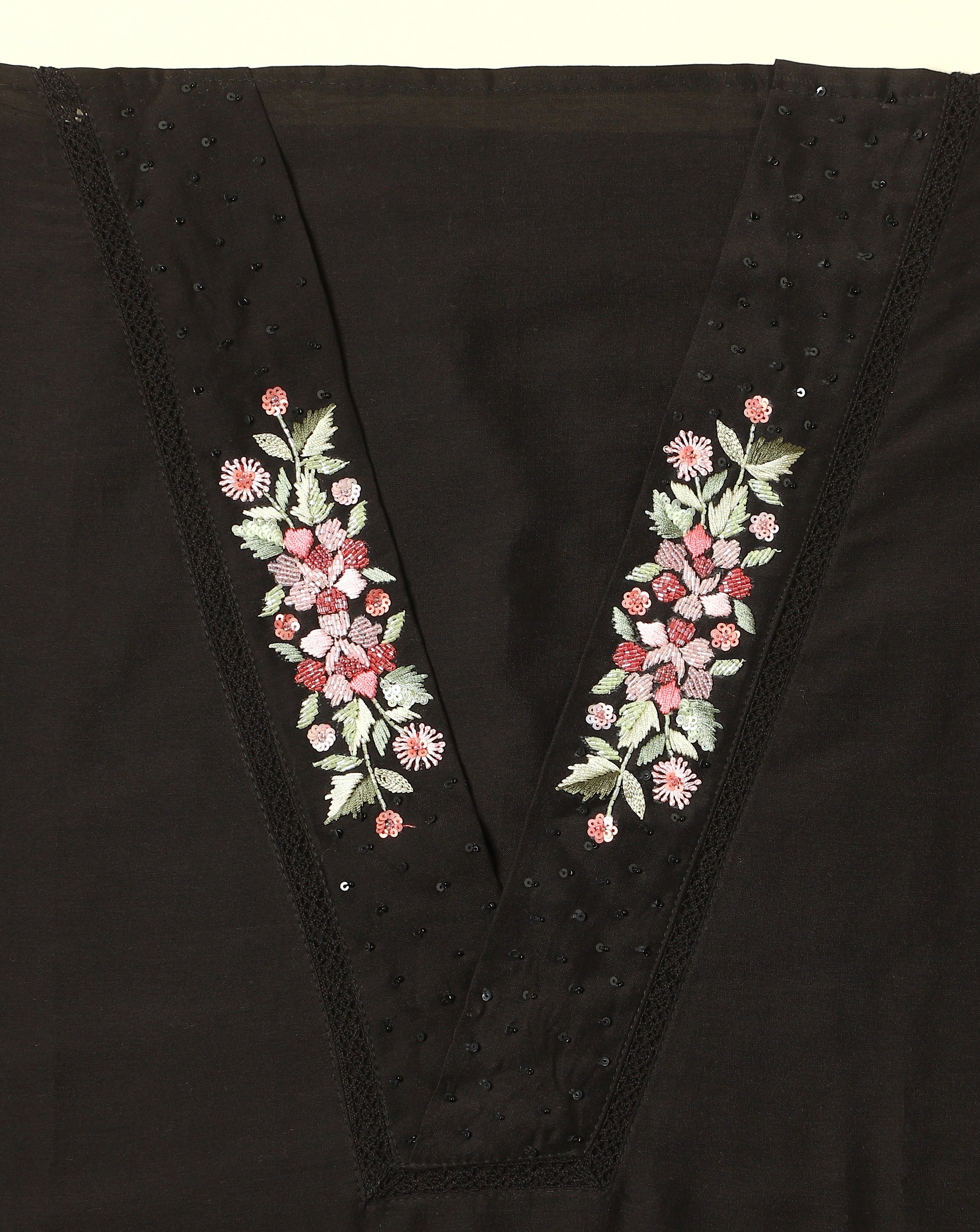 Luxe Cotton Silk Embroidered Suit set