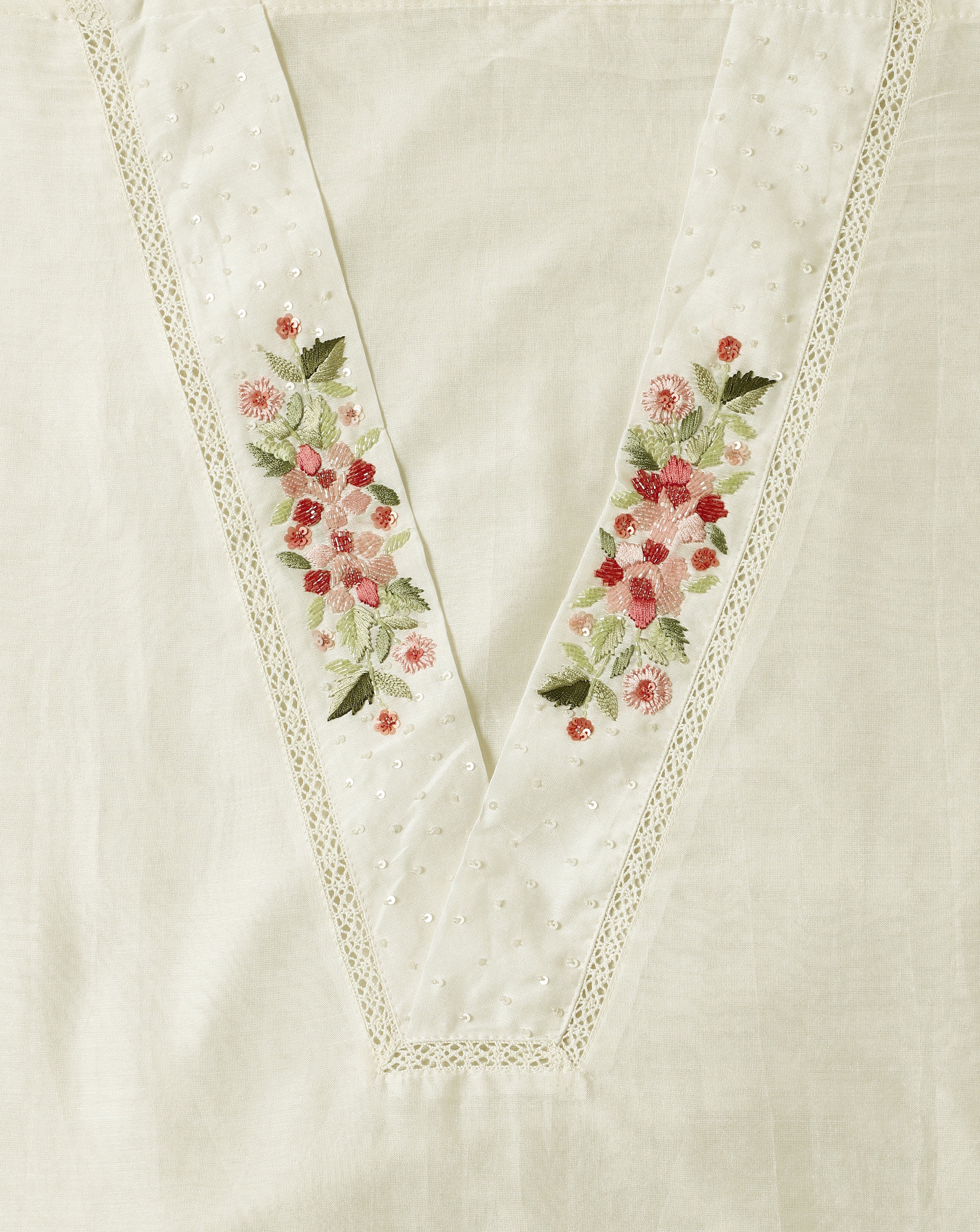 Luxe Cotton Silk Embroidered Suit set