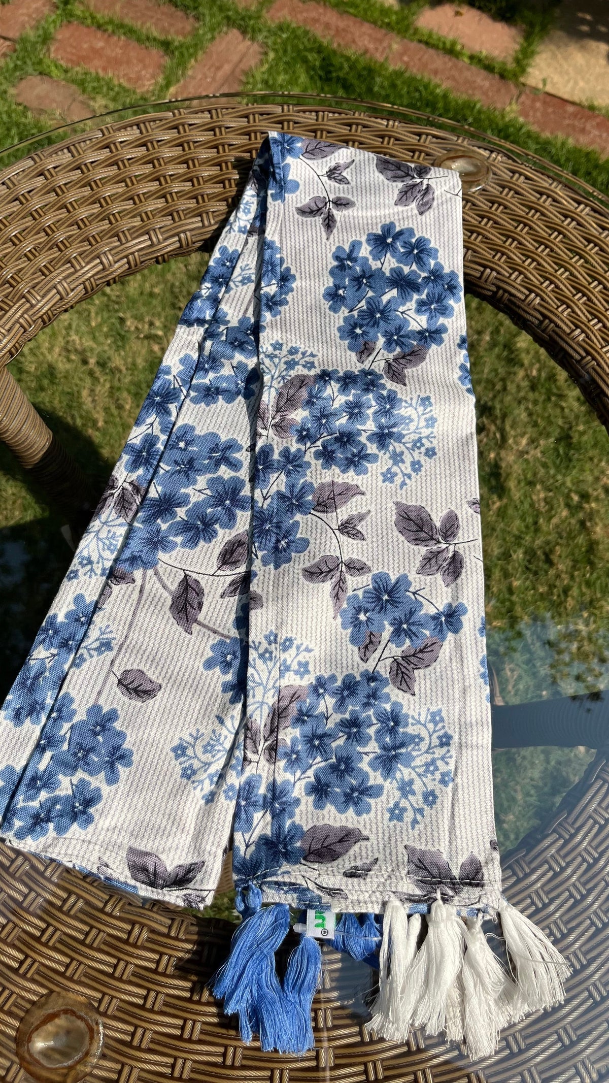 Blue Meadow Floral Dupatta Sterling House