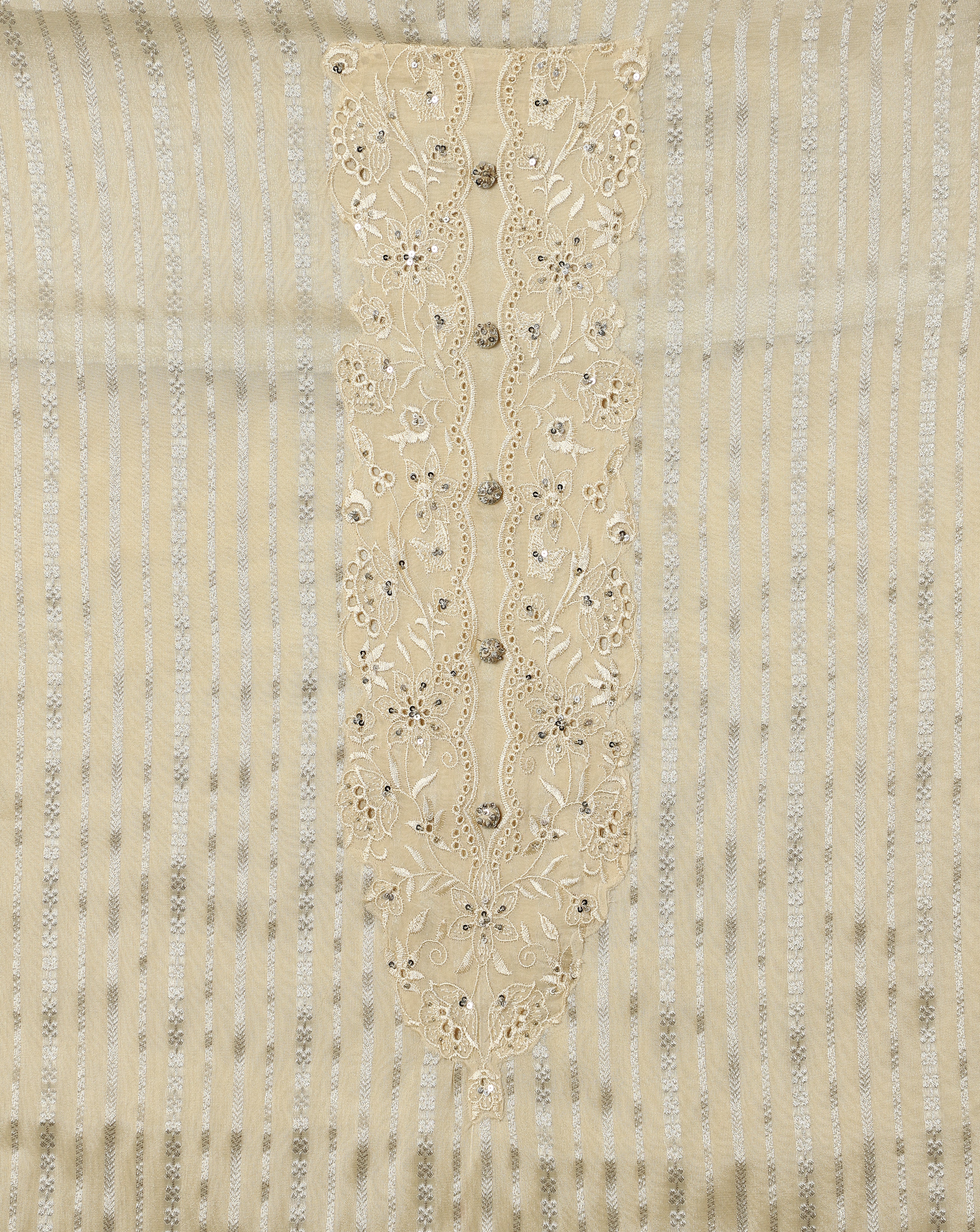 Luxe Ivory Shimmer Organza Suit Set