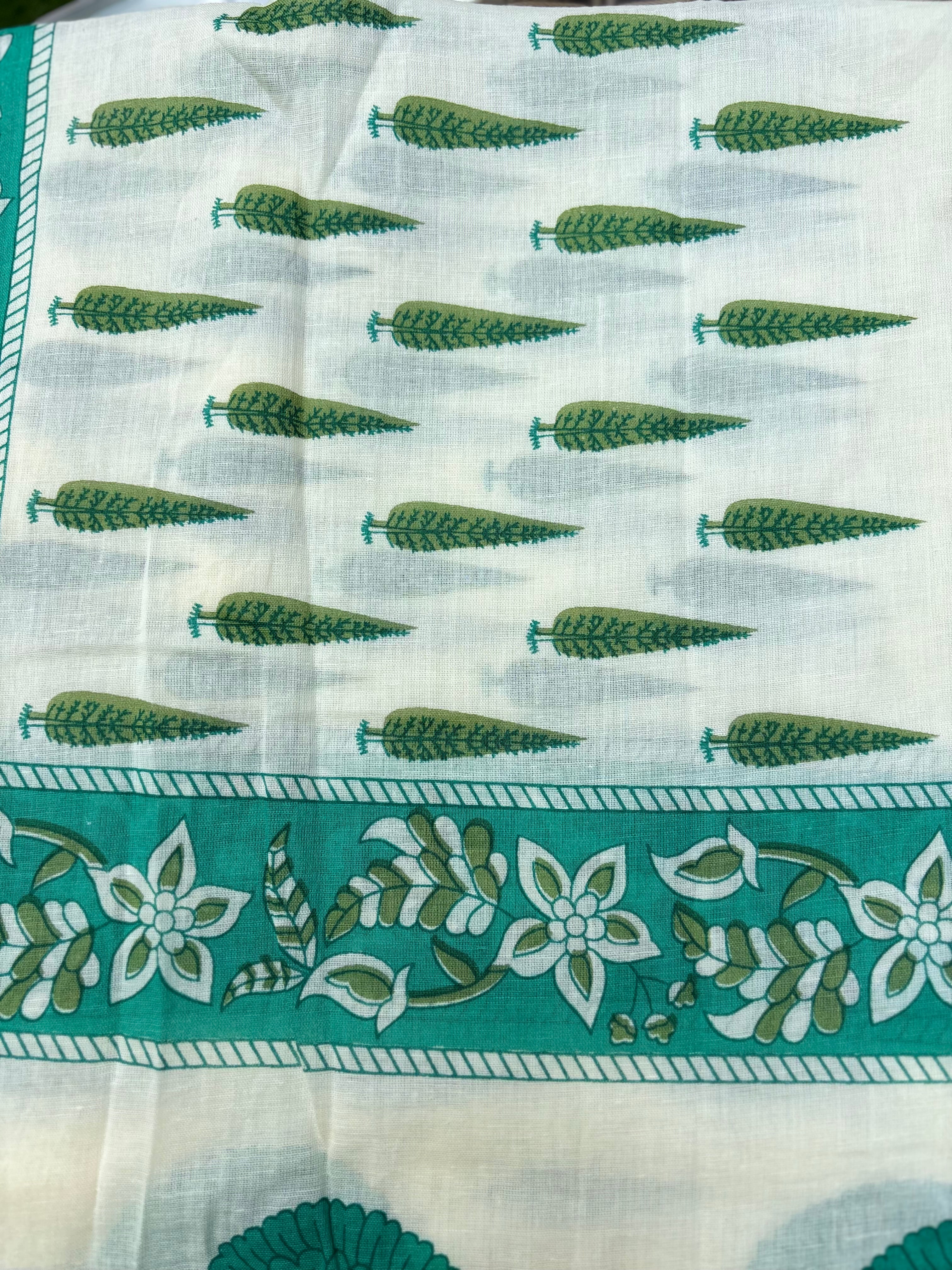 Afreen Cotton printed Green dupatta Sterling House