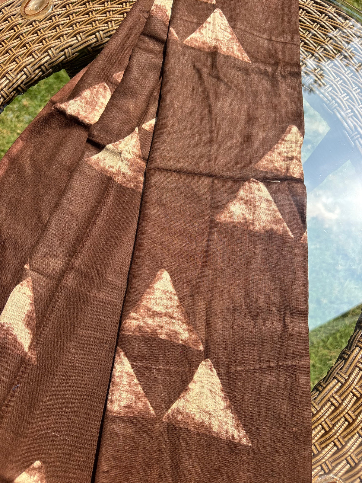 Deep Brown Printed Cotton Dupatta Sterling house