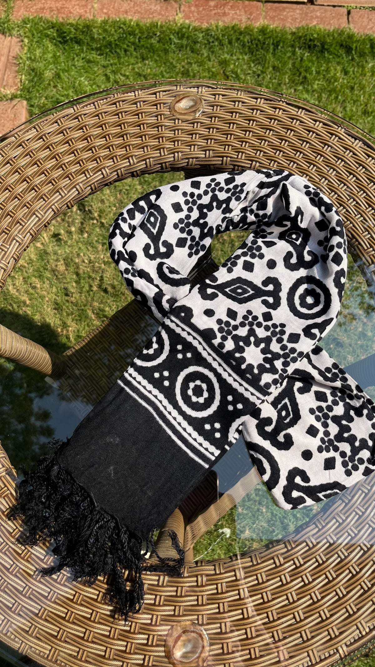 Black & White Printed Dupatta Sterling House