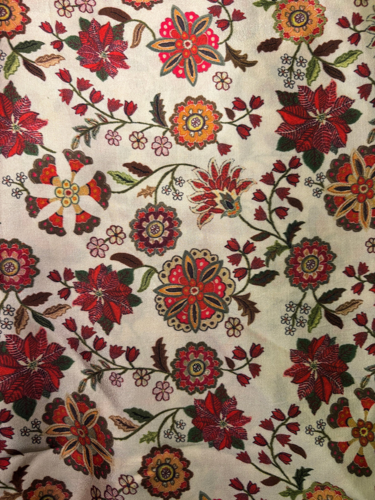 Ivory Multicolour Floral Modal Fabric Sterling House