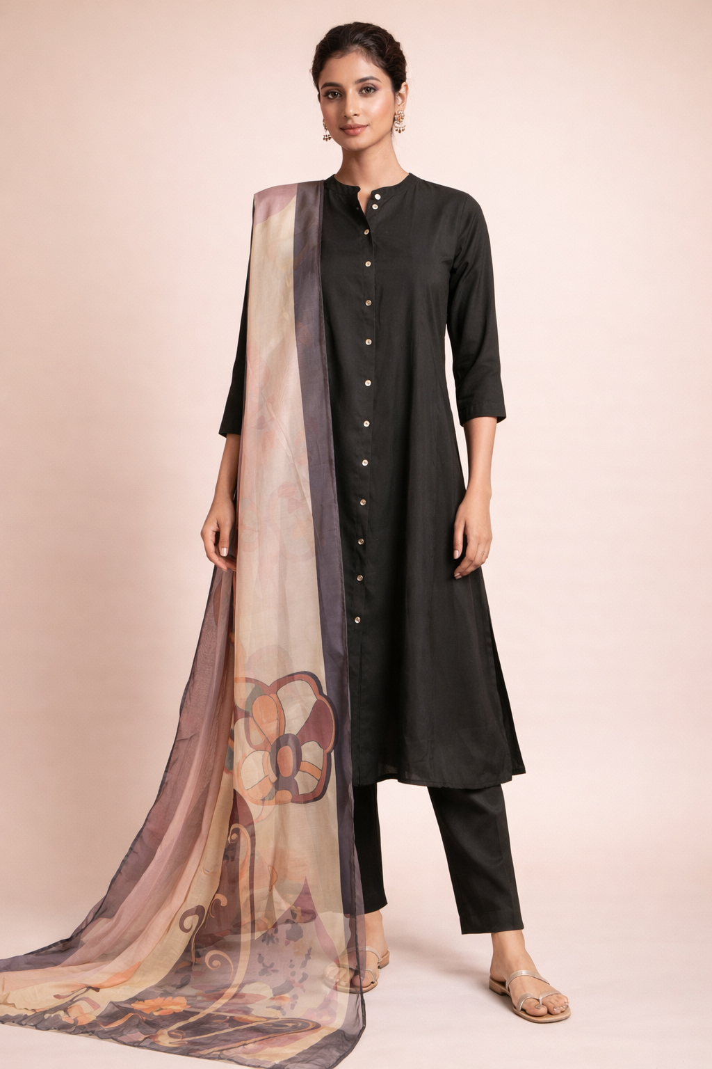 Roze Soft Silk Suit Set