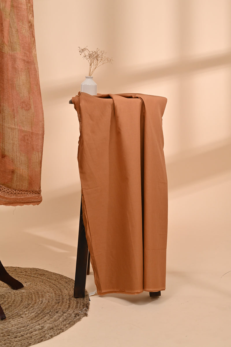 Rust Linen cotton Unstitched Suit Sterling House