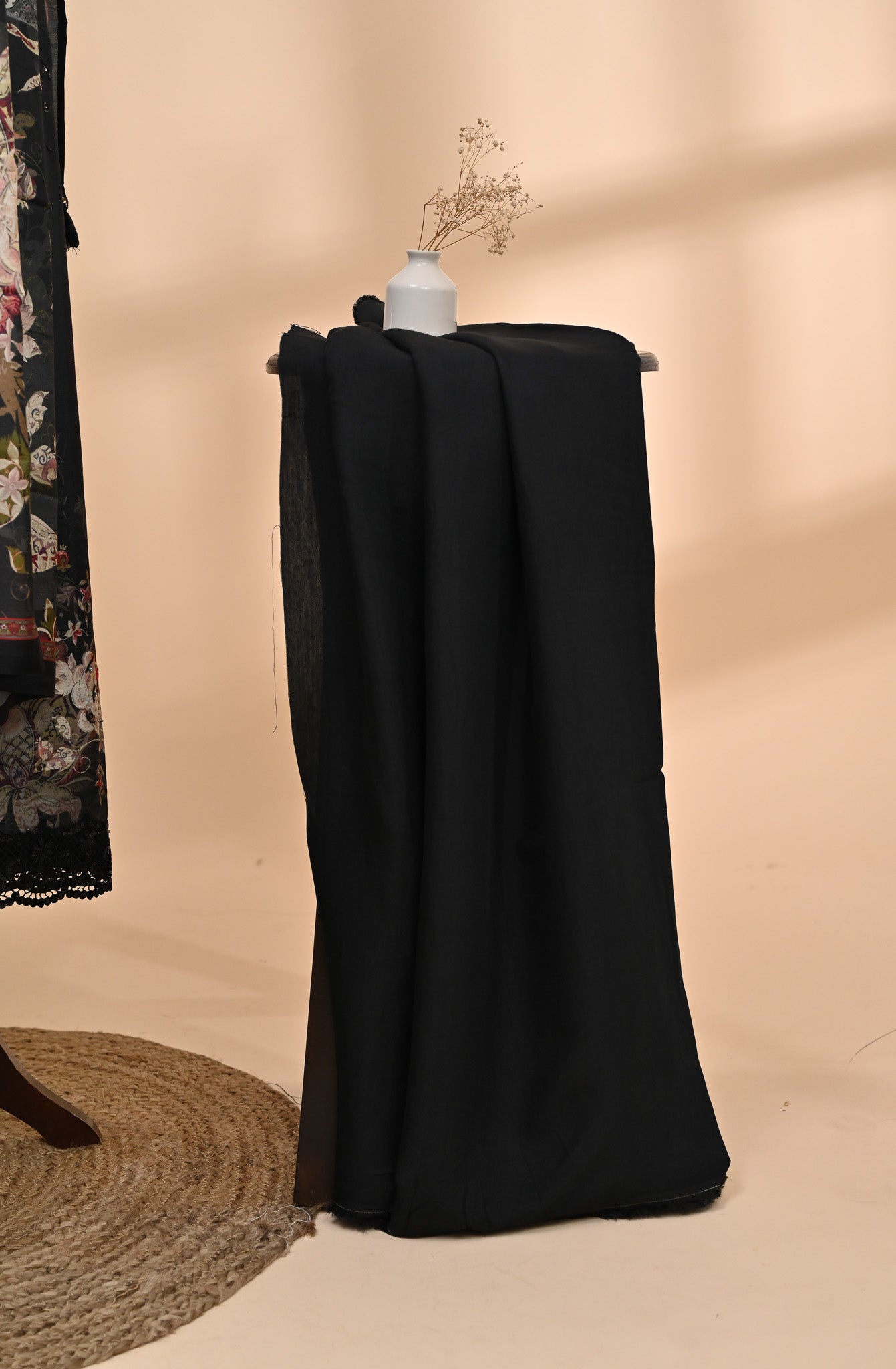 Black Muslin Unsctitched Suit Sterling House