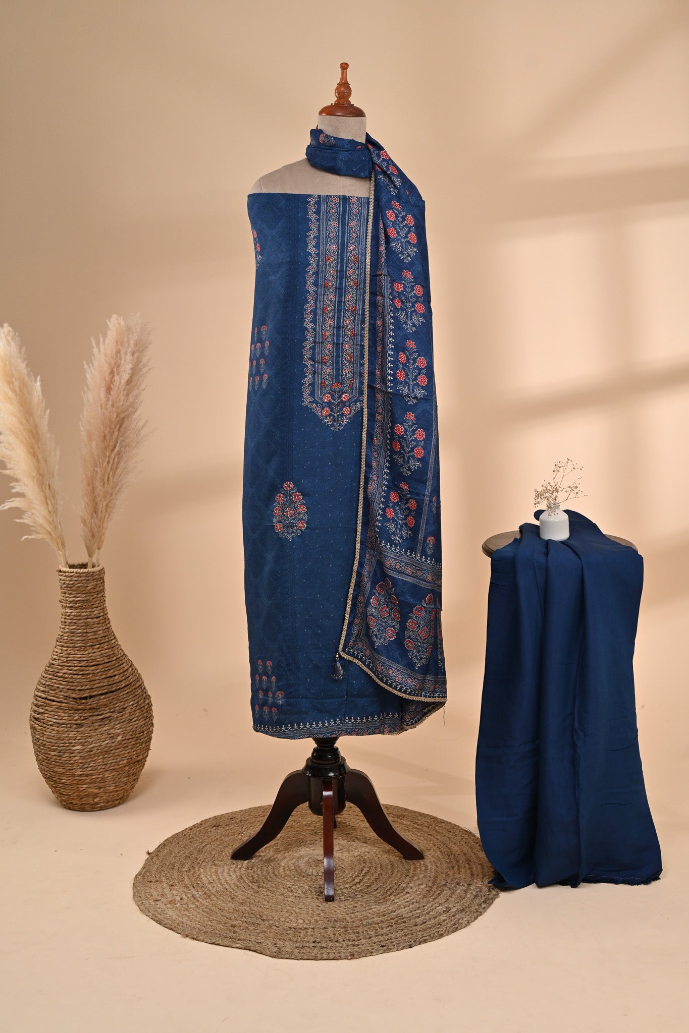 Indigo Blue Unstitched Suit Sterling House