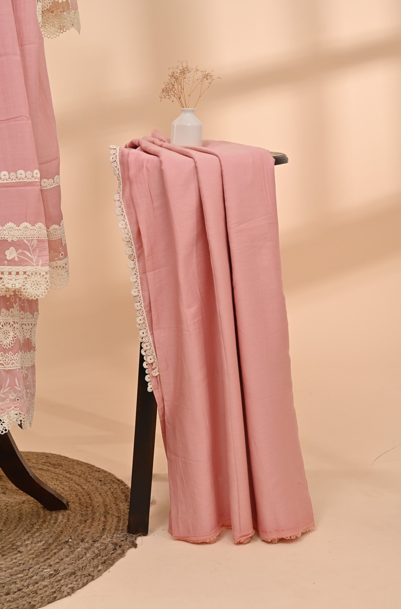 Pastel Pink Premium Cotton Unstitched Suit Sterling House