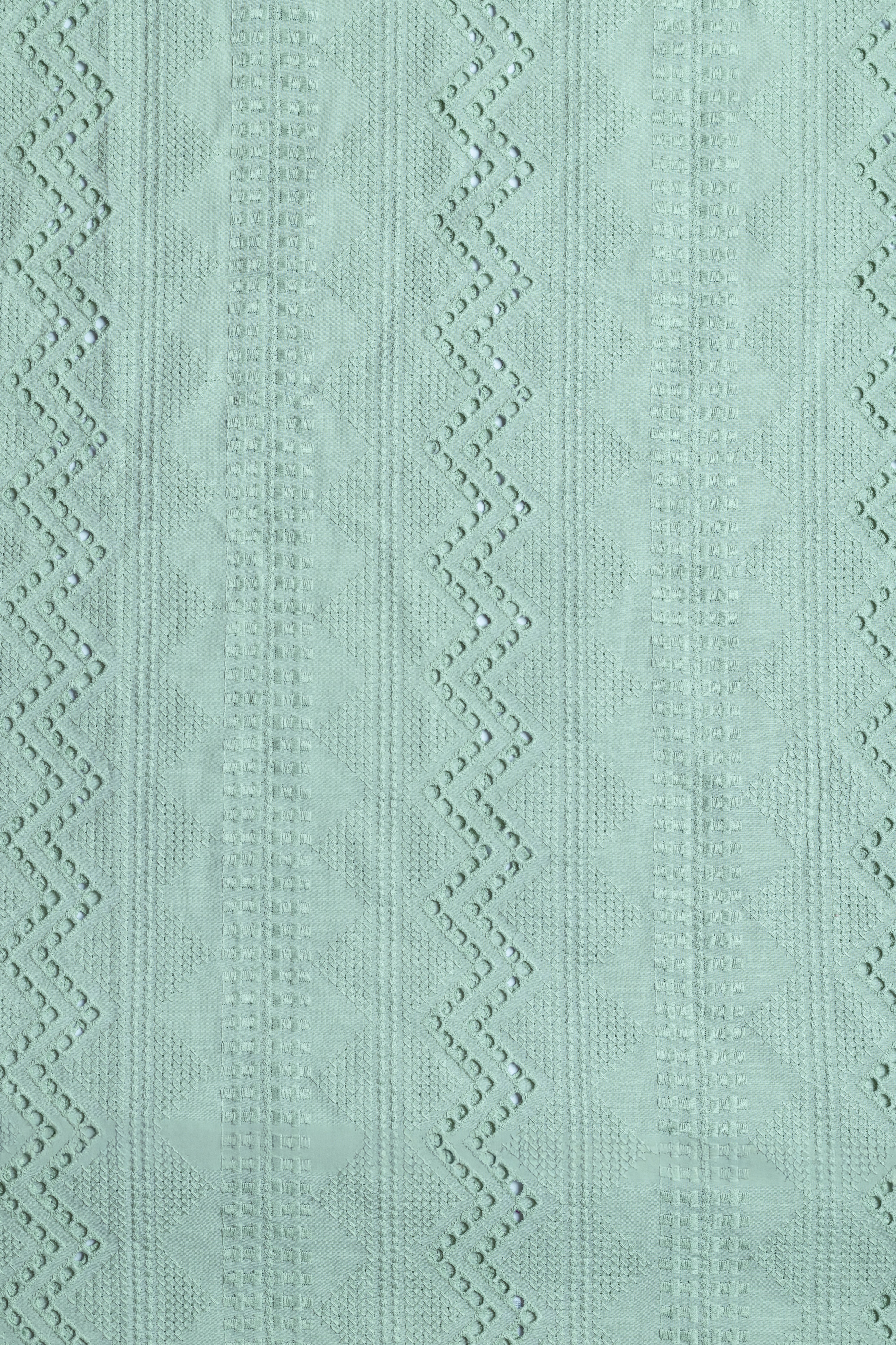 Afreen Embroidered Green Cotton Fabric with Cutwork Sterling House