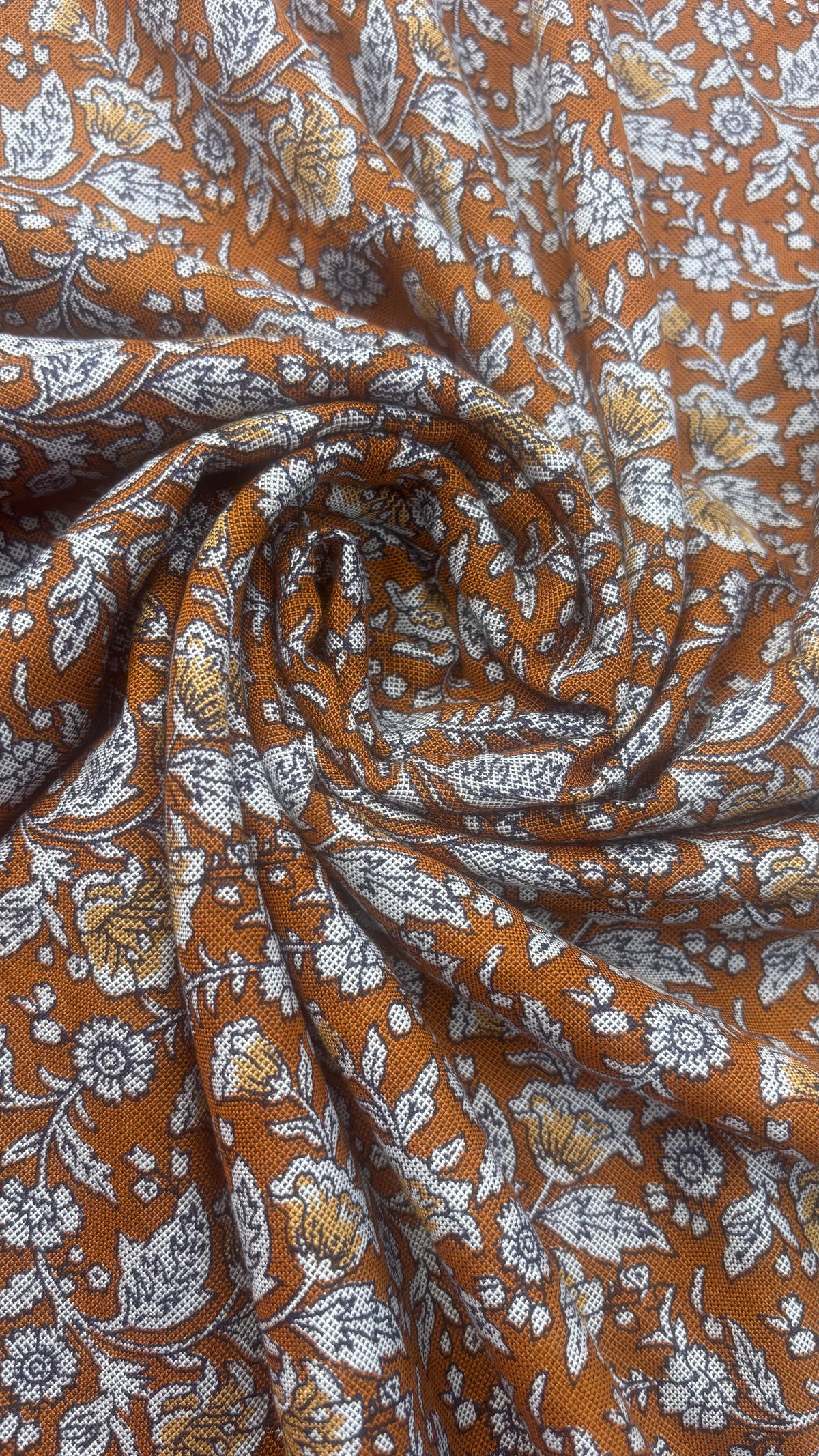 Mustard Floral Spun Fabric Sterling House