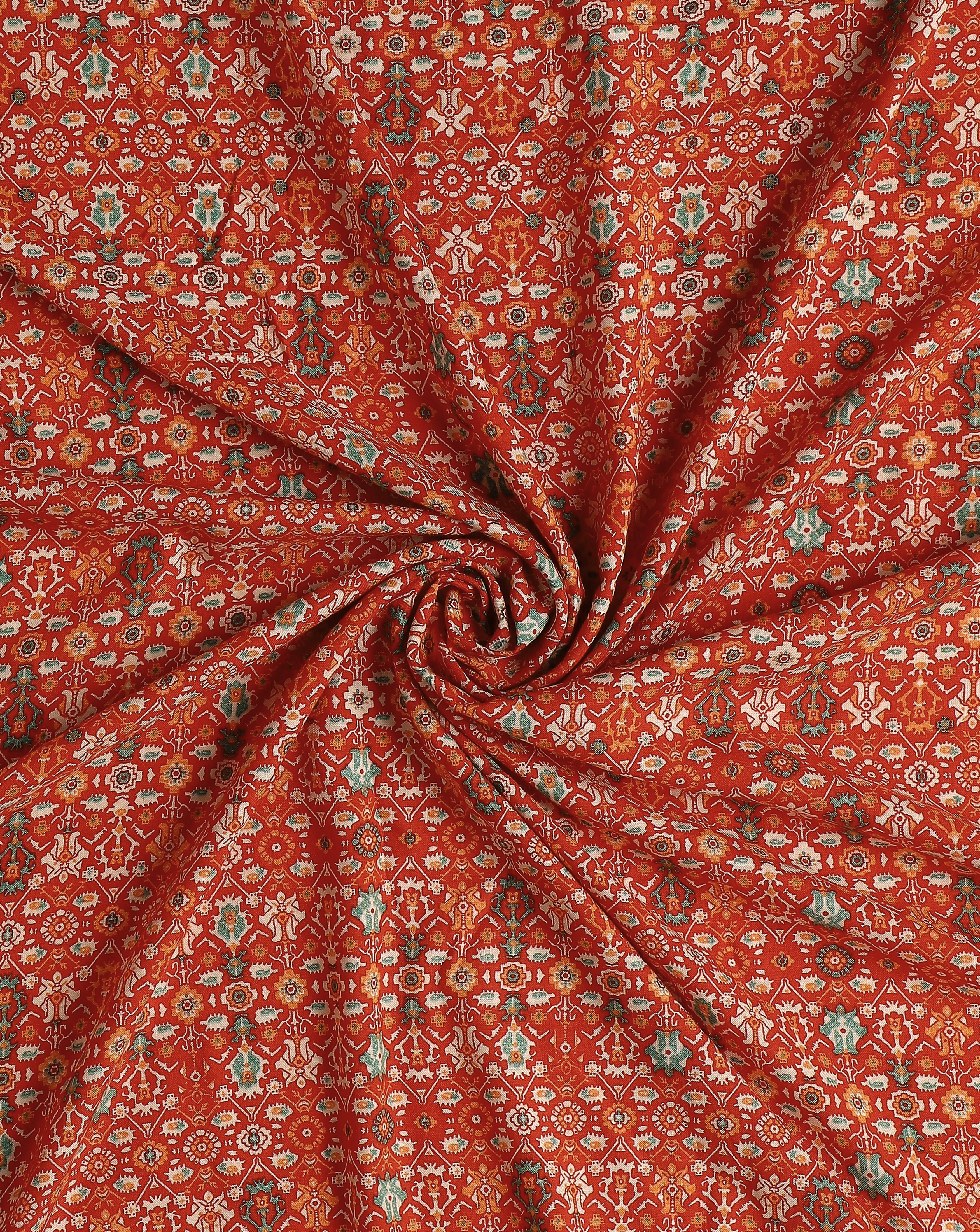 Roze Aztec Print Rayon Fabric