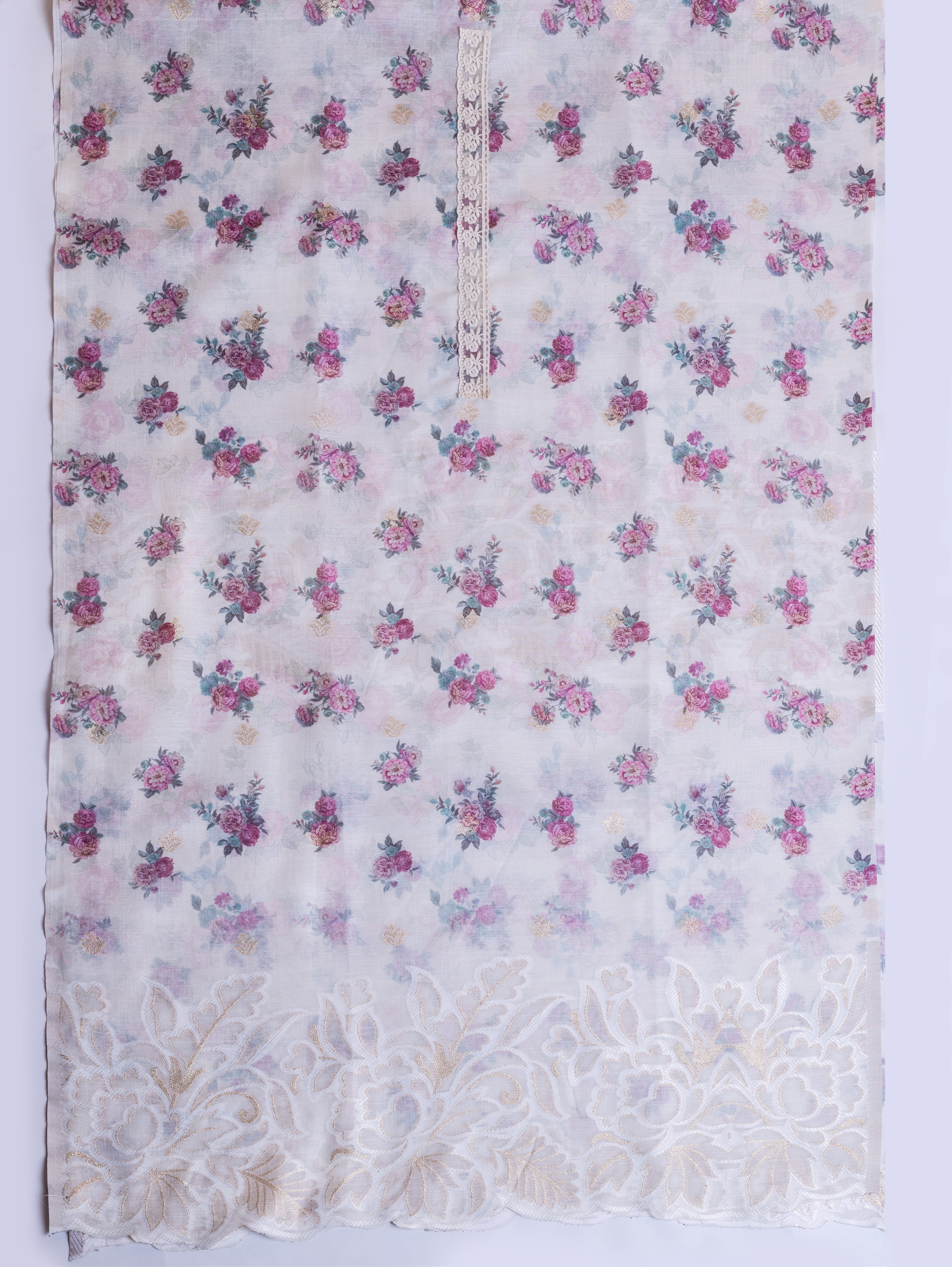 Linen Cotton with Zari Work